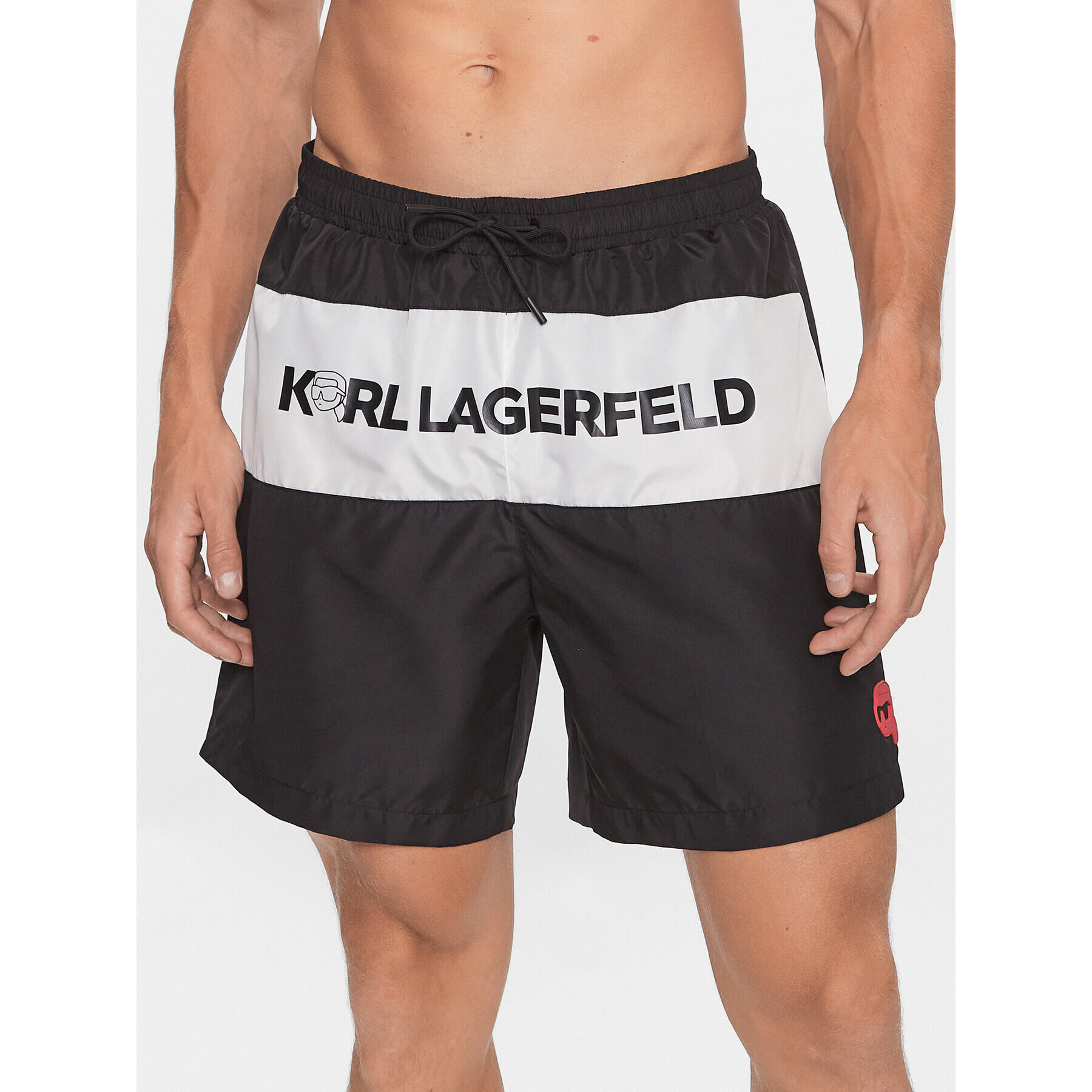 KARL LAGERFELD Плувни шорти 231M2205 Черен Regular Fit - Pepit.bg