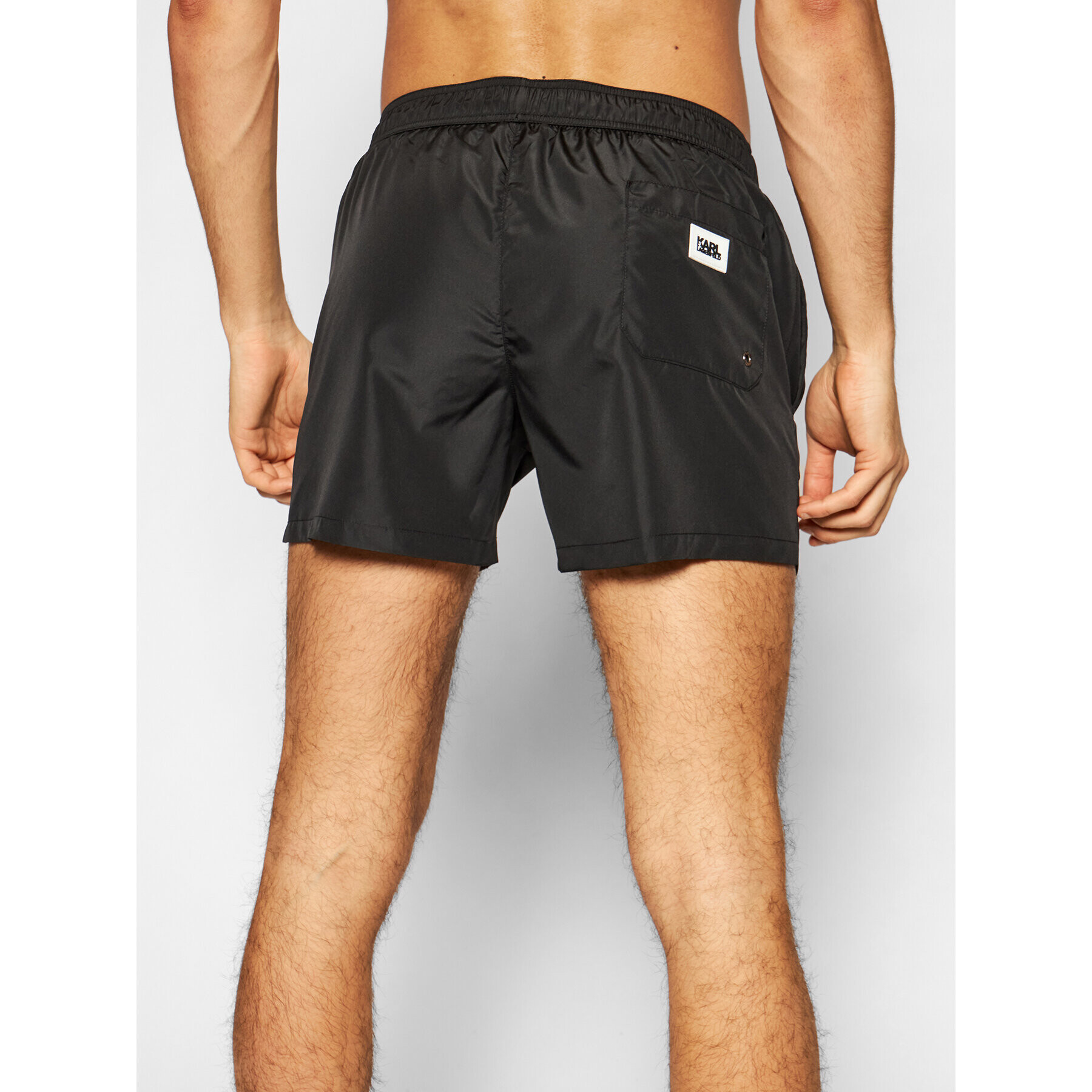 KARL LAGERFELD Плувни шорти Classic KL21MBS02 Черен Regular Fit - Pepit.bg