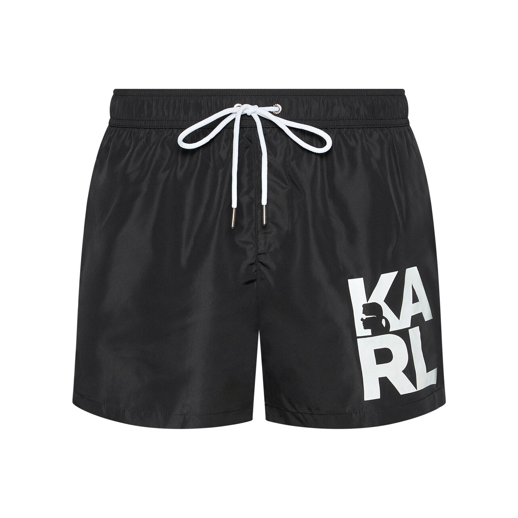 KARL LAGERFELD Плувни шорти Classic KL21MBS02 Черен Regular Fit - Pepit.bg
