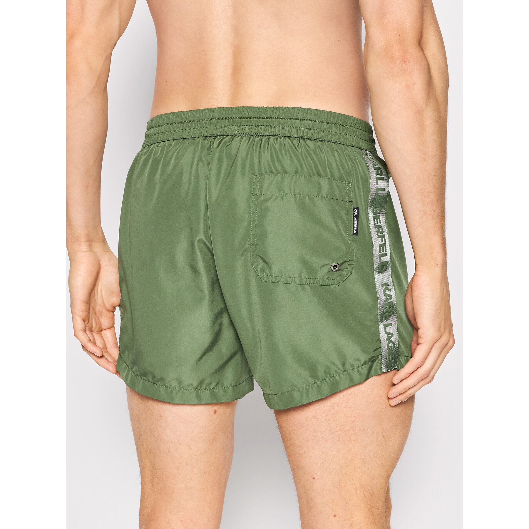 KARL LAGERFELD Плувни шорти Ethnic KL22MBS01 Зелен Regular Fit - Pepit.bg