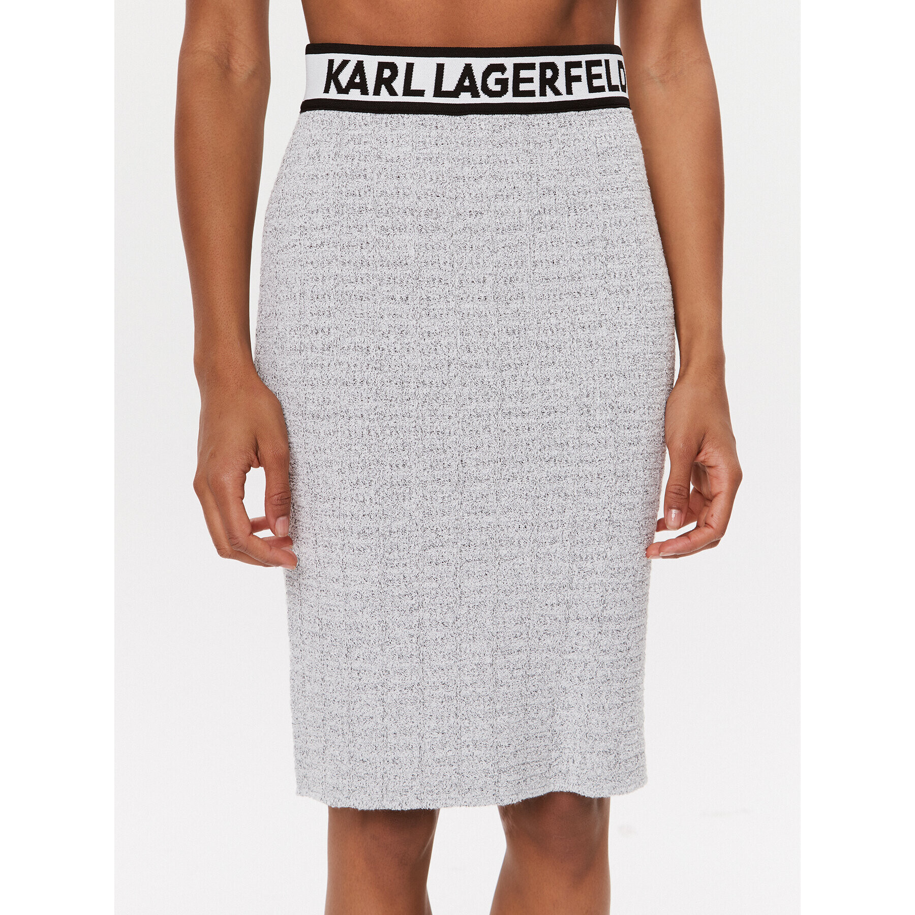 KARL LAGERFELD Пола тип молив 235W1204 Бял Slim Fit - Pepit.bg