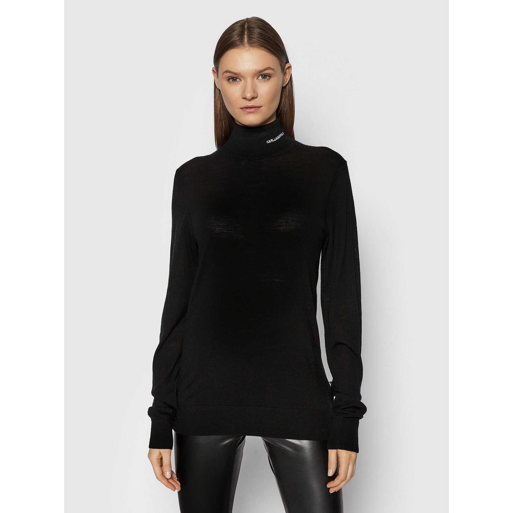 KARL LAGERFELD Поло 216W2090 Черен Regular Fit - Pepit.bg