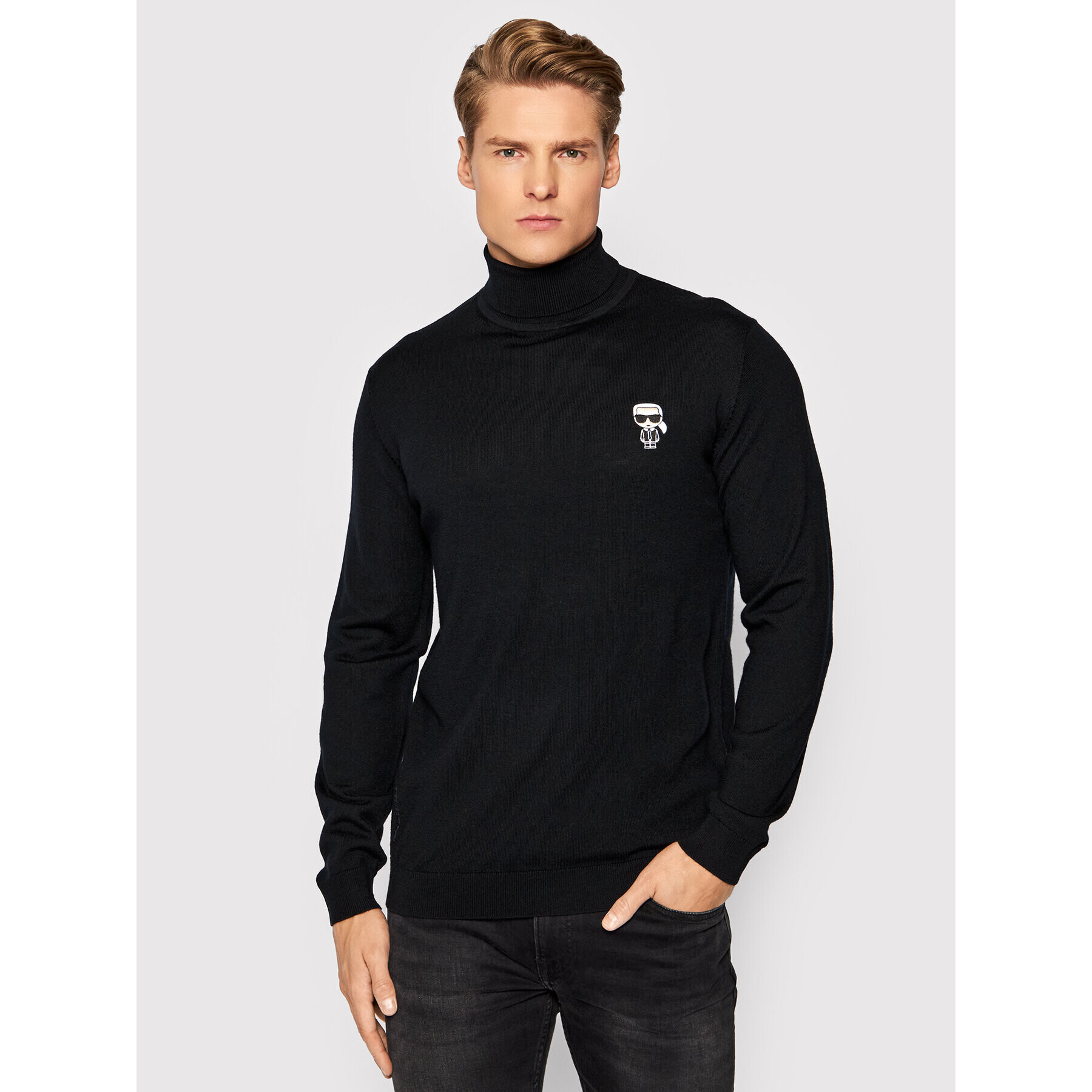 KARL LAGERFELD Поло 655014 512399 Черен Regular Fit - Pepit.bg