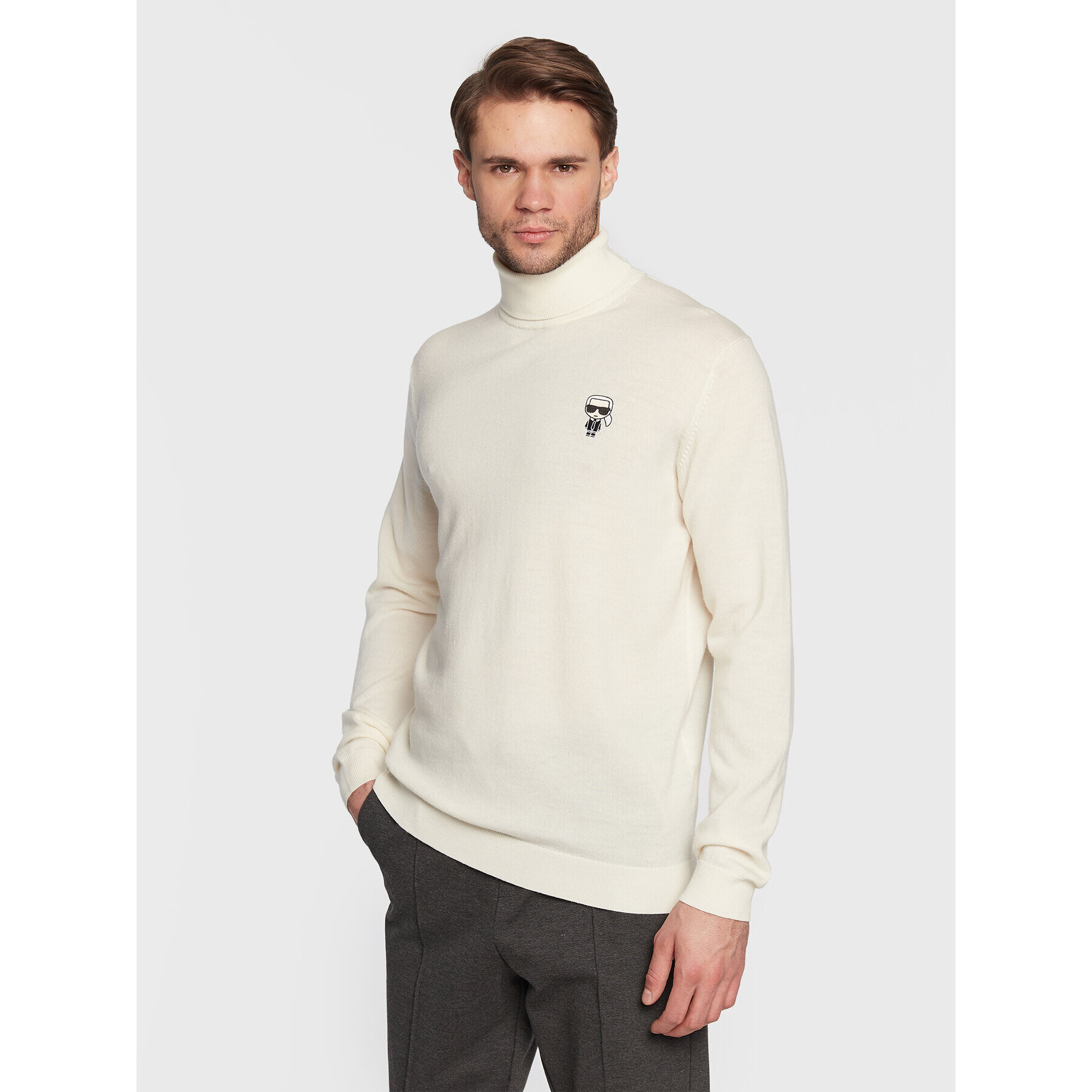 KARL LAGERFELD Поло 655014 524399 Бежов Regular Fit - Pepit.bg