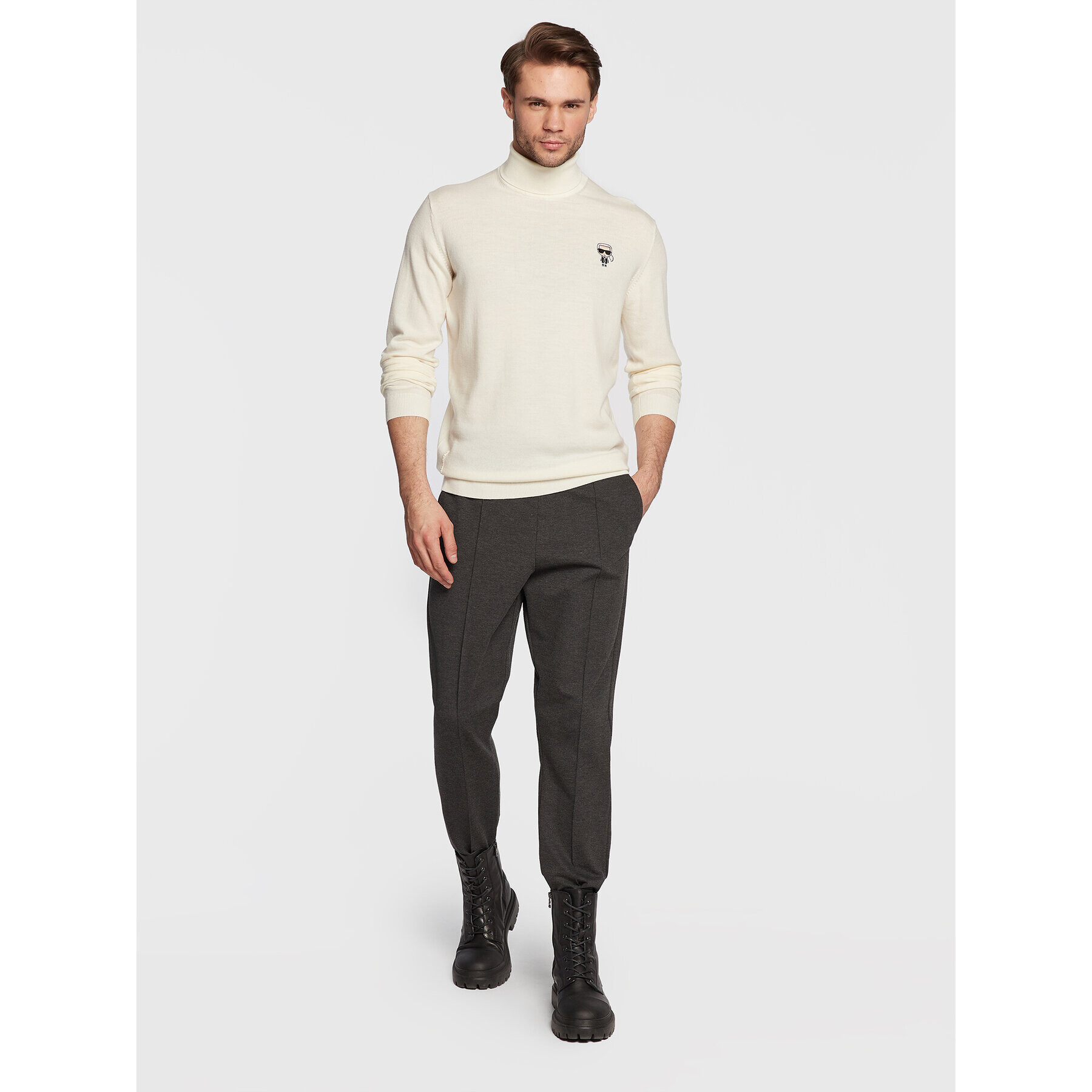 KARL LAGERFELD Поло 655014 524399 Бежов Regular Fit - Pepit.bg