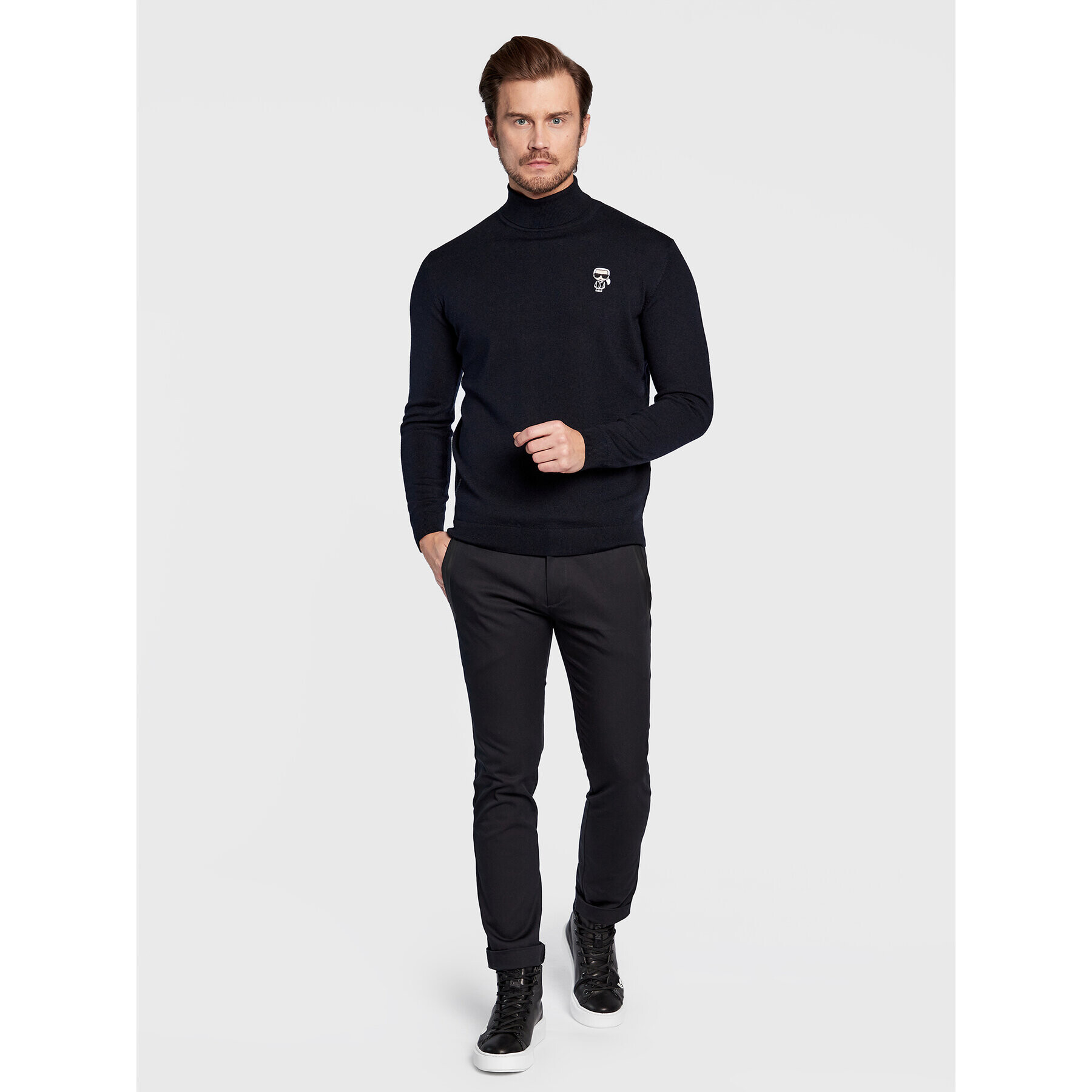 KARL LAGERFELD Поло 655014 524399 Тъмносин Regular Fit - Pepit.bg
