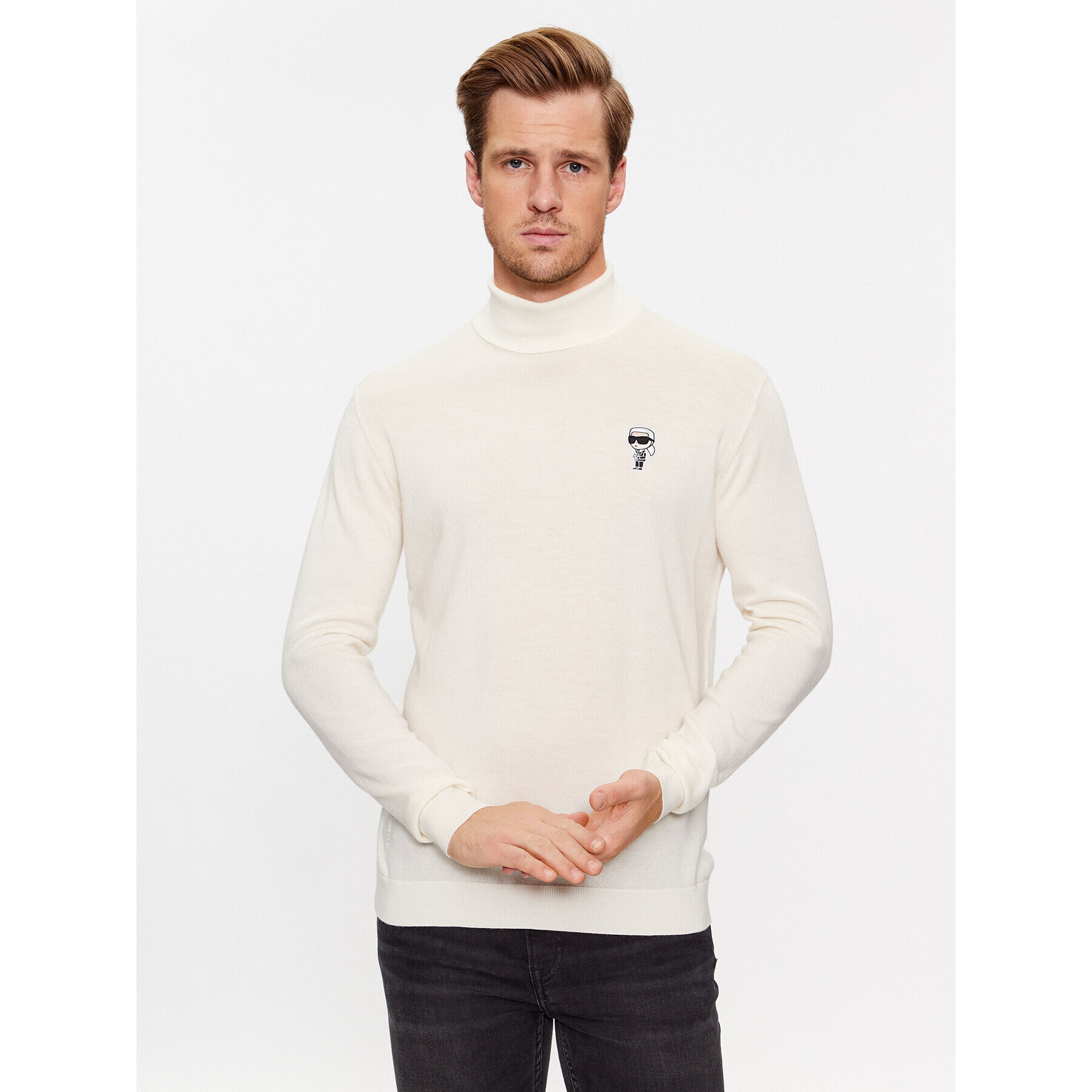 KARL LAGERFELD Поло 655014 534399 Бежов Regular Fit - Pepit.bg