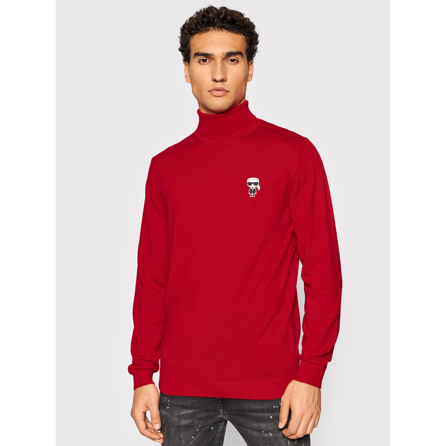 KARL LAGERFELD Поло Knit 655014 512399 Червен Regular Fit - Pepit.bg
