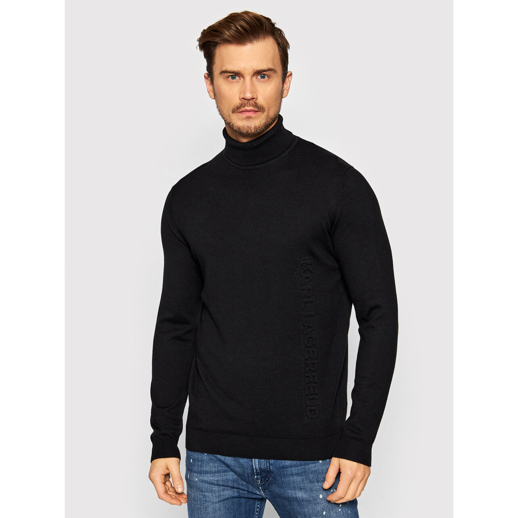 KARL LAGERFELD Поло Knit 655041 512305 Черен Regular Fit - Pepit.bg