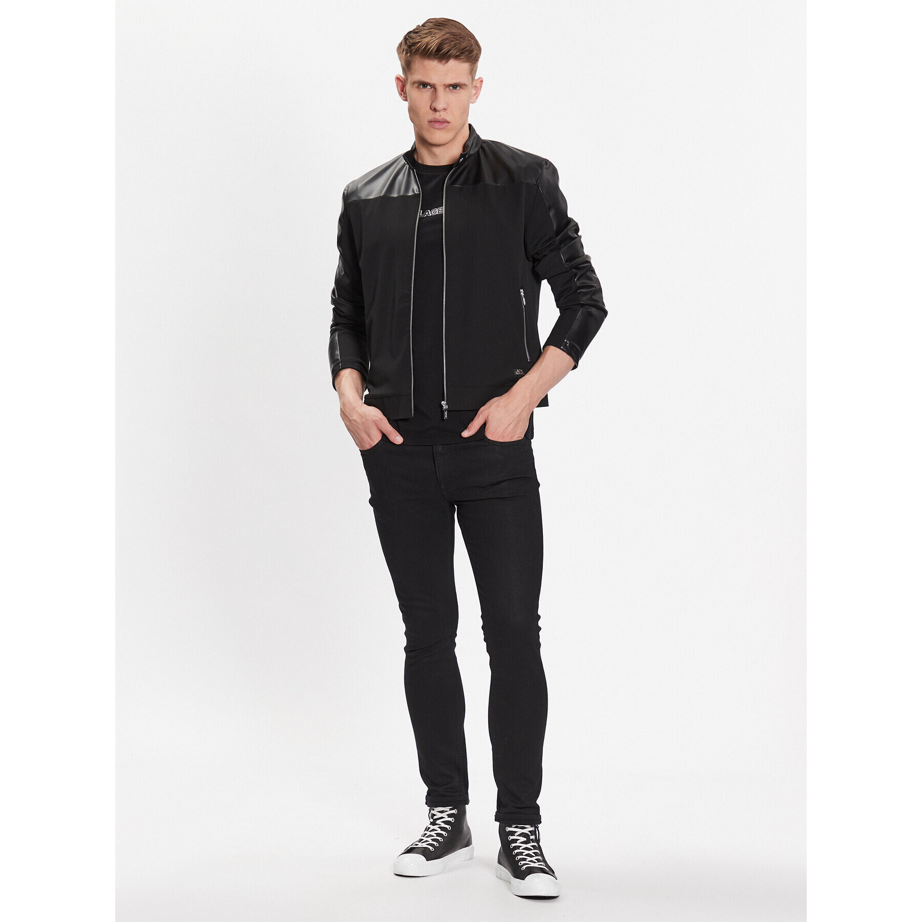 KARL LAGERFELD Преходно яке 505061 532880 Черен Regular Fit - Pepit.bg