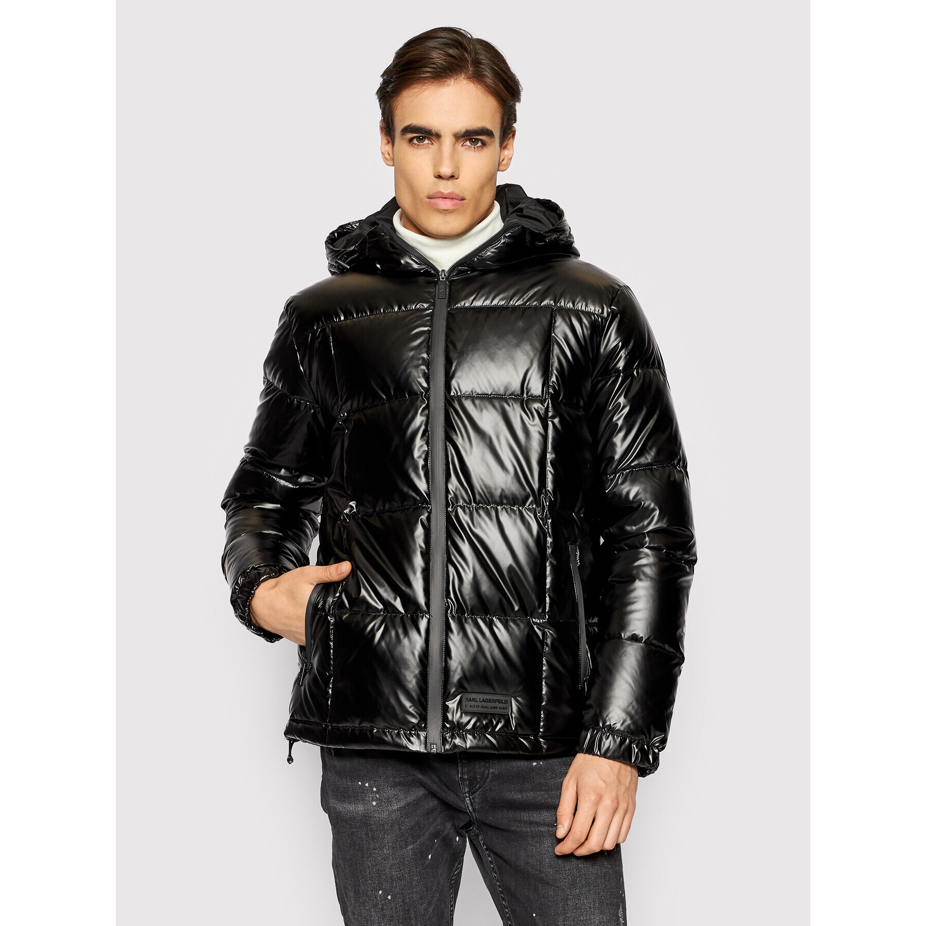 KARL LAGERFELD Пухено яке 505005 512505 Черен Regular Fit - Pepit.bg