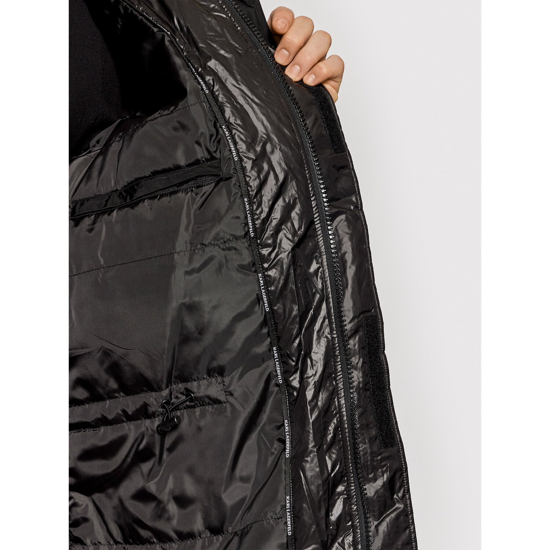 KARL LAGERFELD Пухено яке 505006 512503 Черен Regular Fit - Pepit.bg