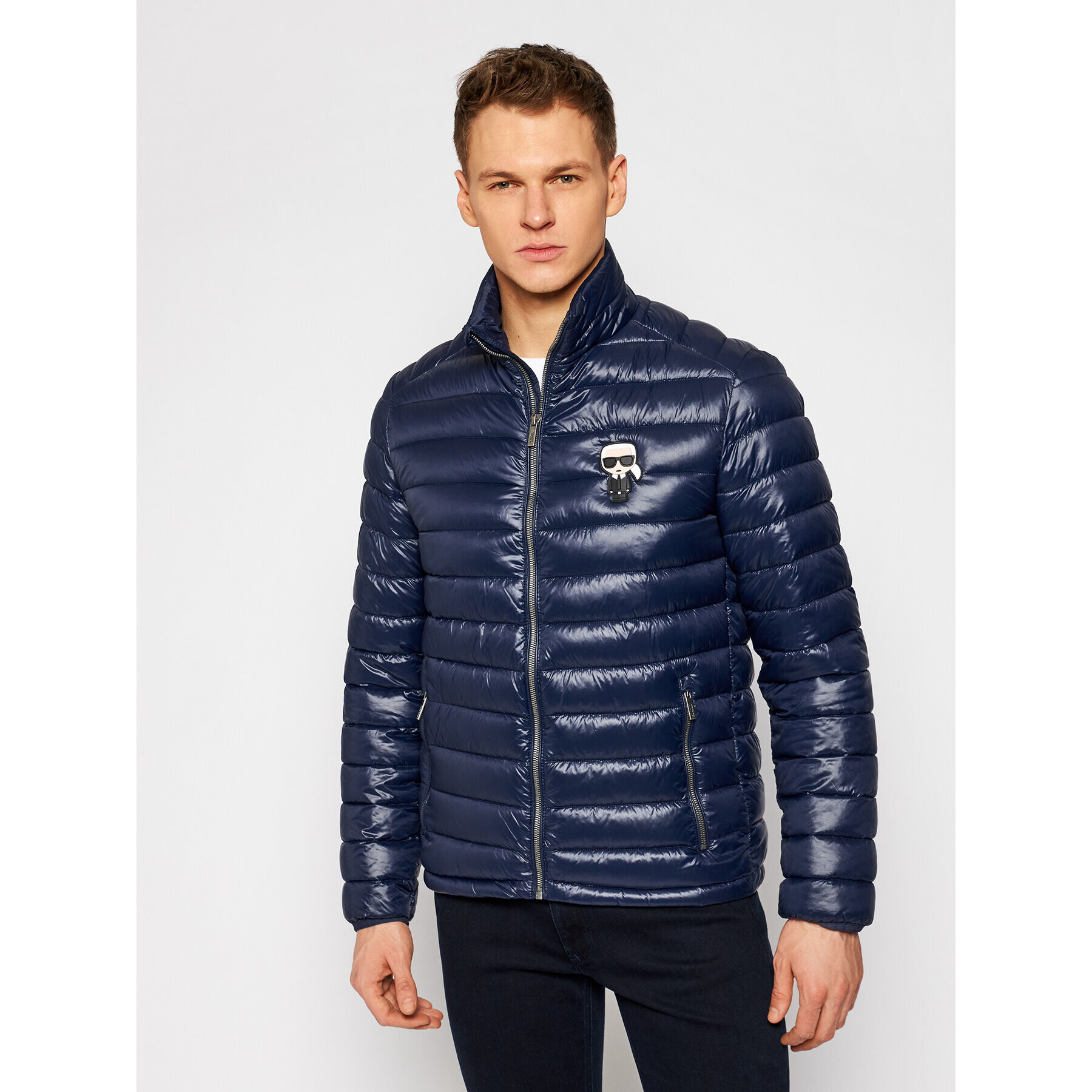 KARL LAGERFELD Пухено яке 505092 511590 Тъмносин Dynamic Fit - Pepit.bg