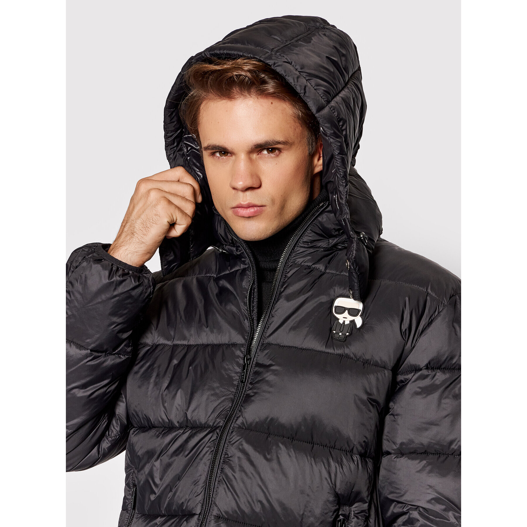 KARL LAGERFELD Пухено яке 505094 512591 Черен Regular Fit - Pepit.bg