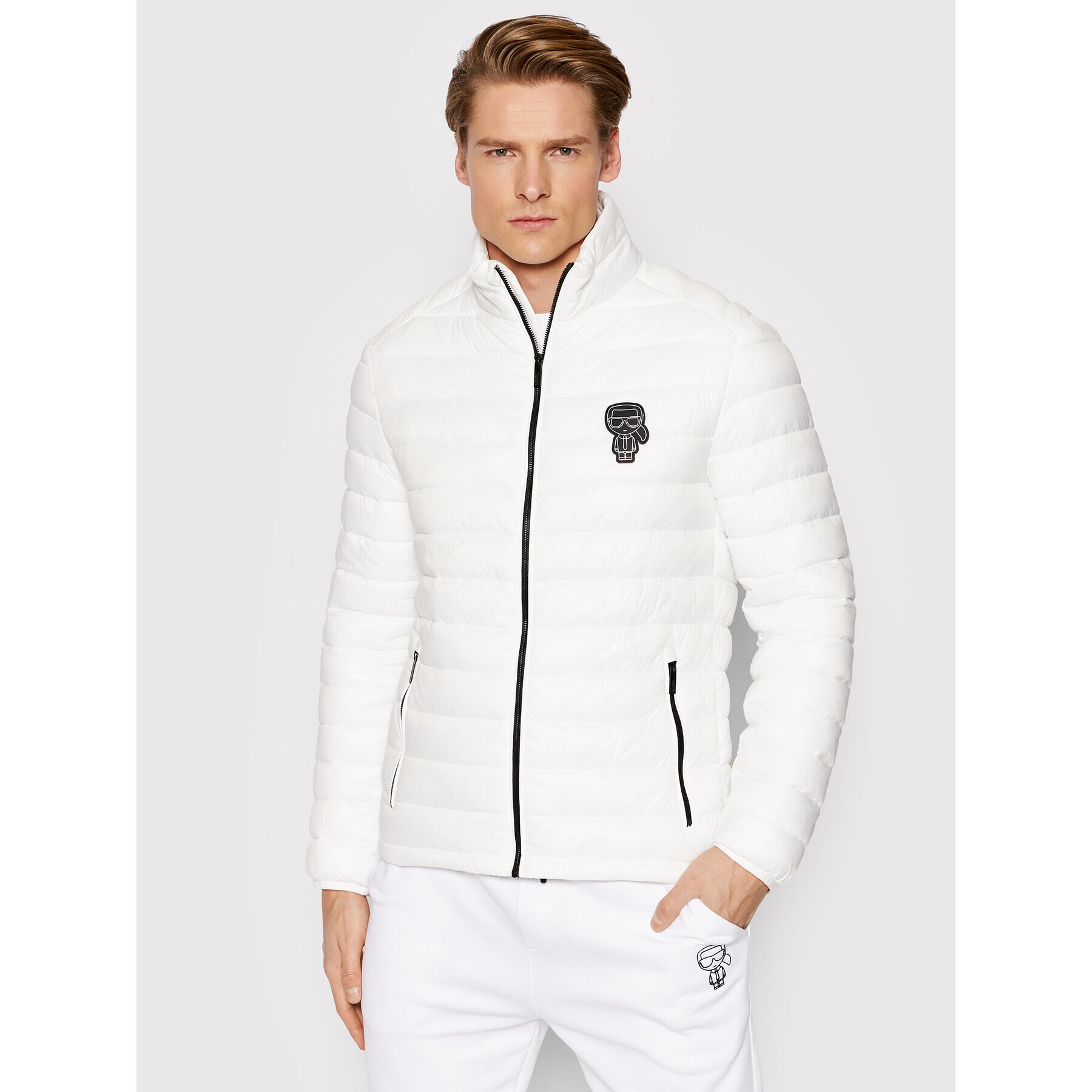 KARL LAGERFELD Пухено яке Blouson 505400 521590 Бял Regular Fit - Pepit.bg