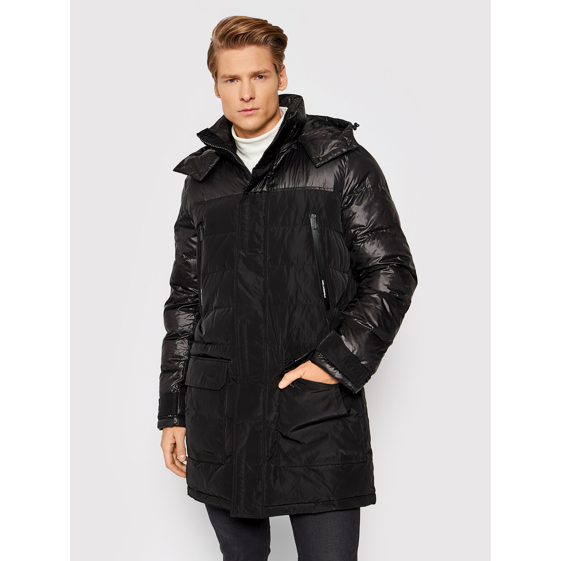 KARL LAGERFELD Пухено яке 455001 512501 Черен Regular Fit - Pepit.bg