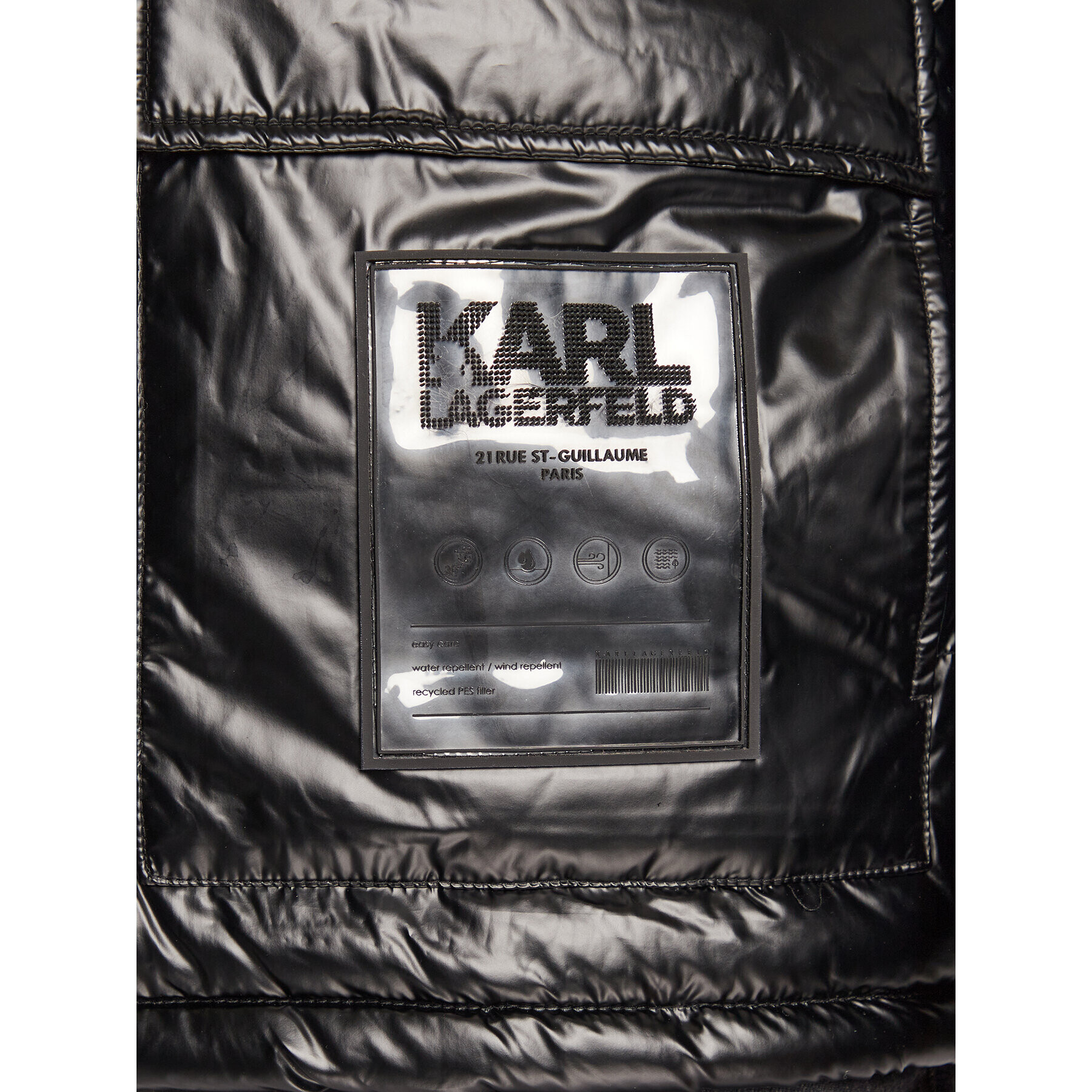 KARL LAGERFELD Пухено яке 505005 524505 Черен Regular Fit - Pepit.bg