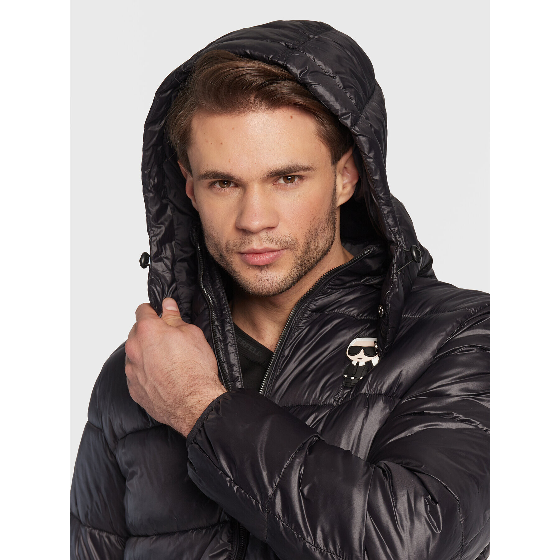 KARL LAGERFELD Пухено яке 505022 524590 Черен Regular Fit - Pepit.bg