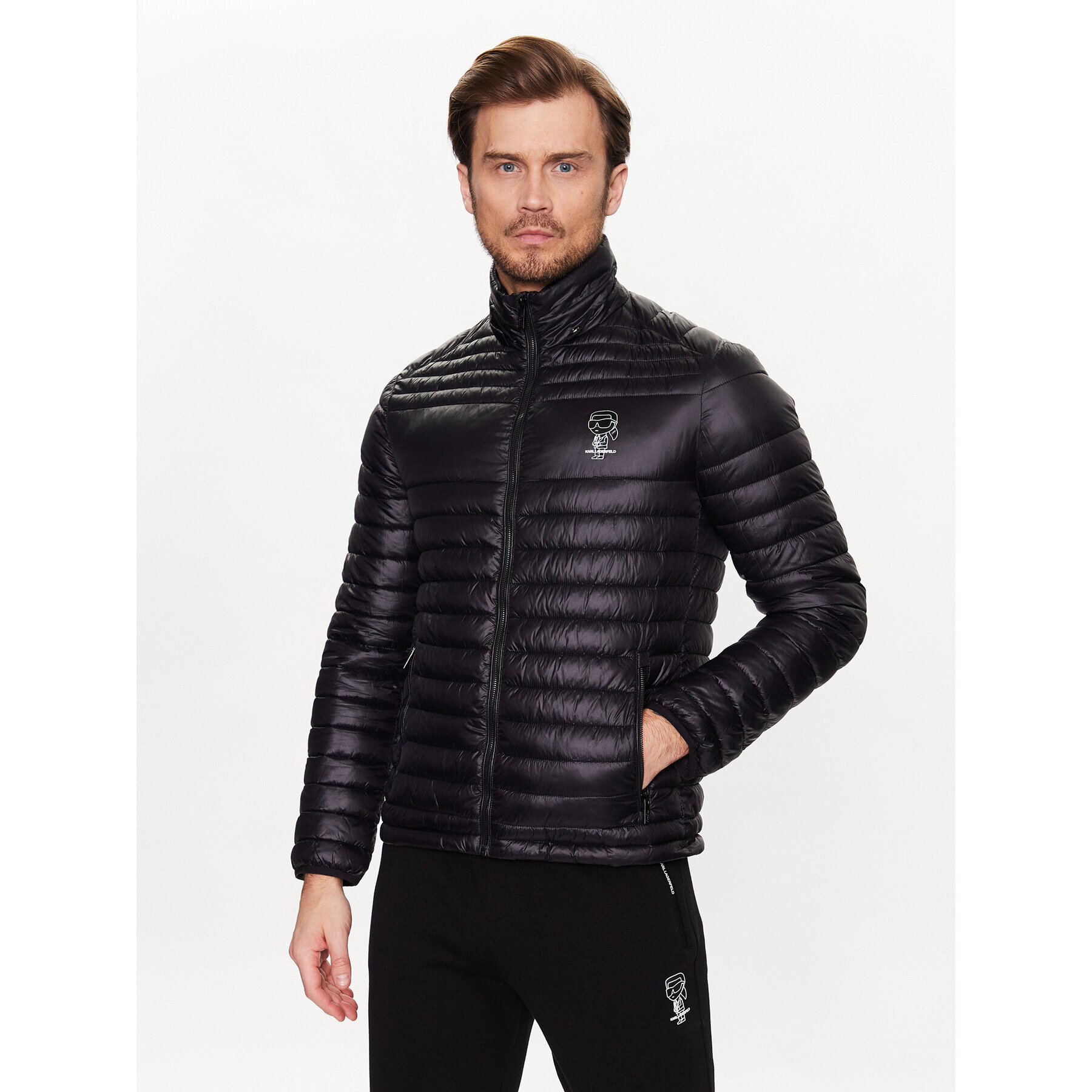 KARL LAGERFELD Пухено яке 505086 531590 Черен Regular Fit - Pepit.bg