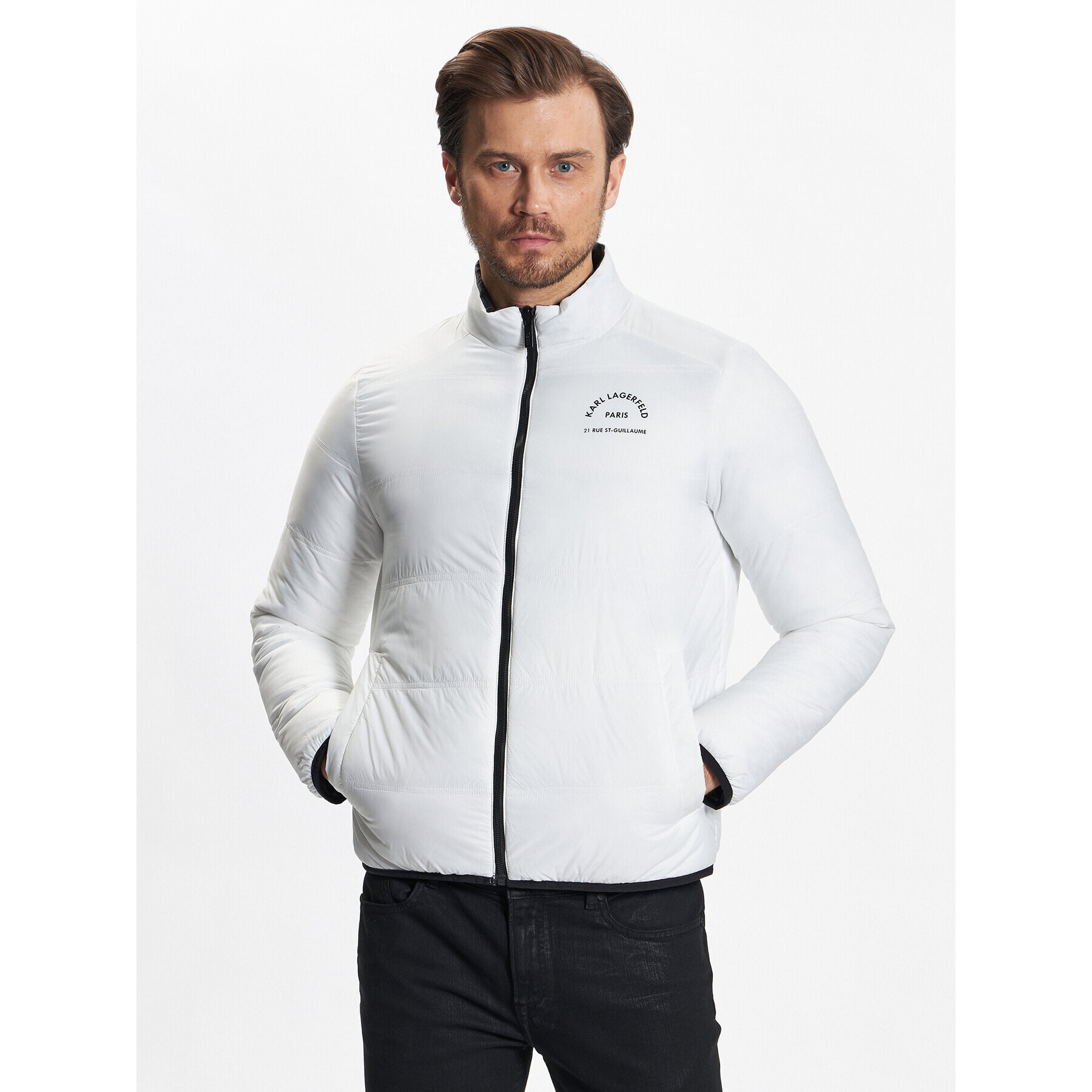 KARL LAGERFELD Пухено яке 505400 531591 Бял Regular Fit - Pepit.bg