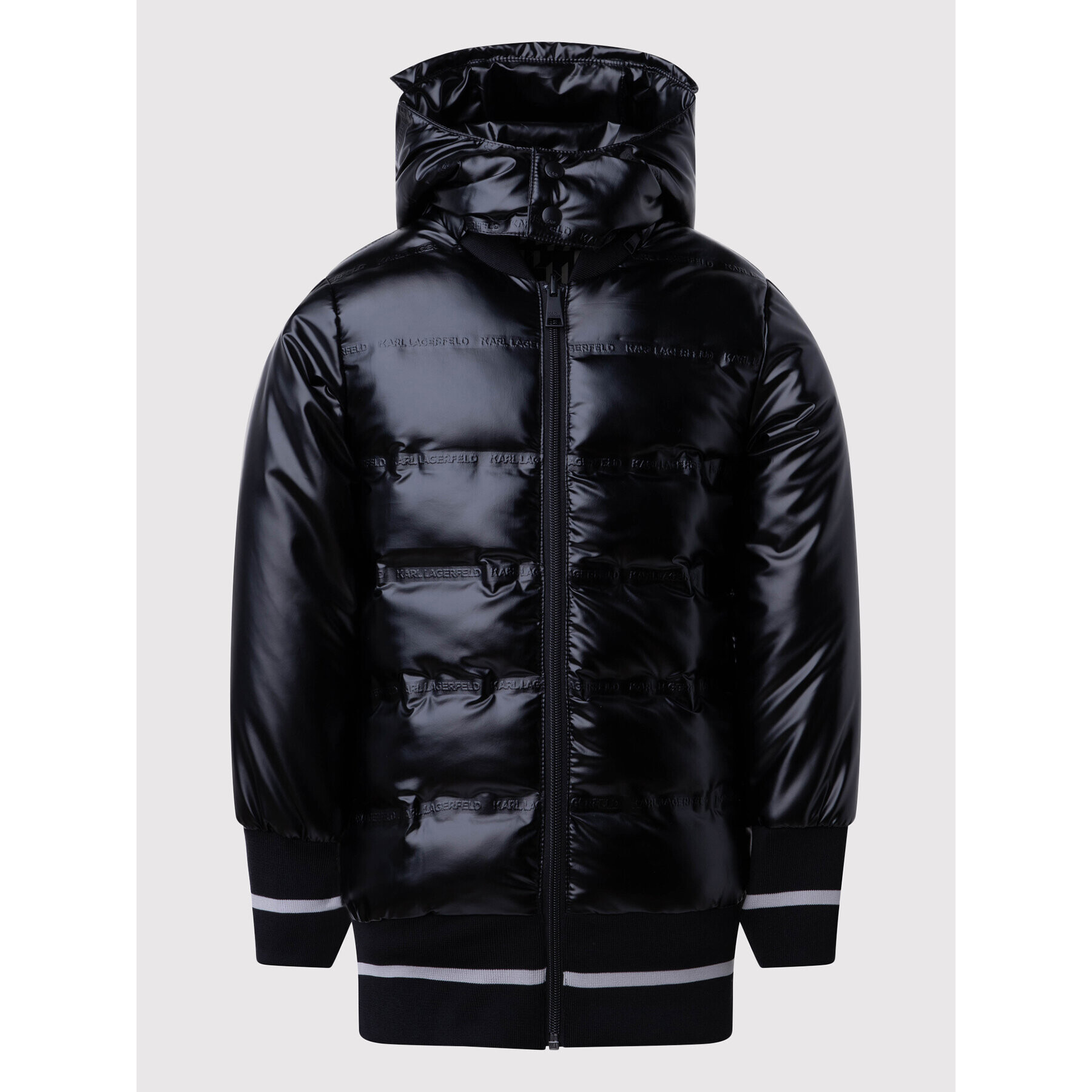 Karl Lagerfeld Kids Пухено яке Z16136 S Черен Regular Fit - Pepit.bg