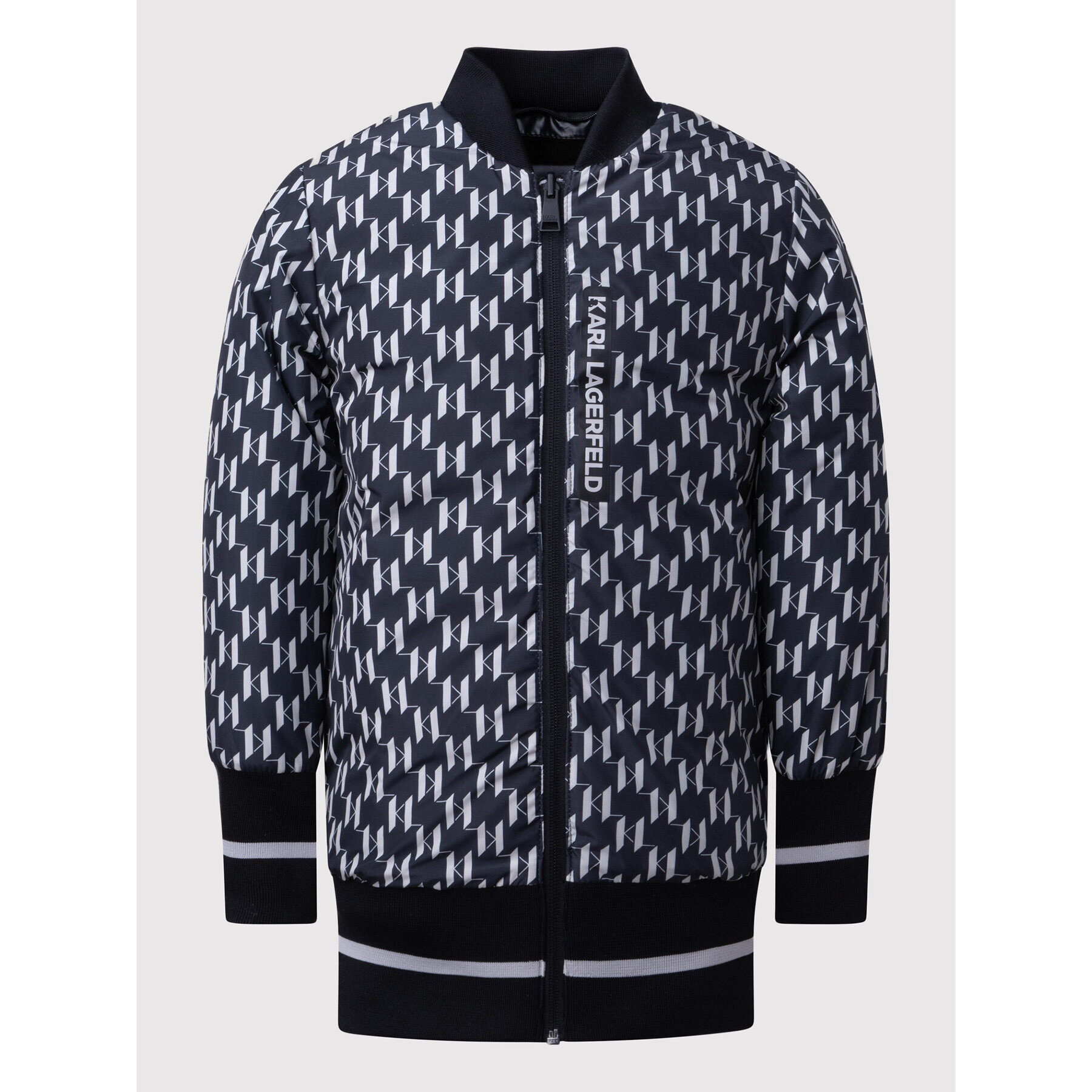 Karl Lagerfeld Kids Пухено яке Z16136 S Черен Regular Fit - Pepit.bg
