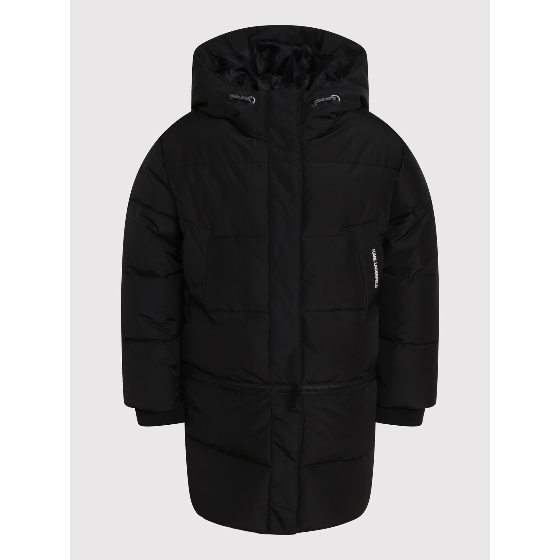 KARL LAGERFELD Пухено яке Z16141 S Черен Regular Fit - Pepit.bg