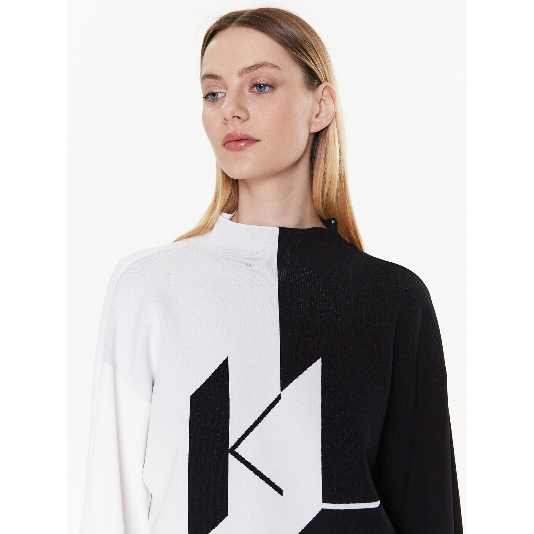 KARL LAGERFELD Пуловер 225W2005 Черен Regular Fit - Pepit.bg