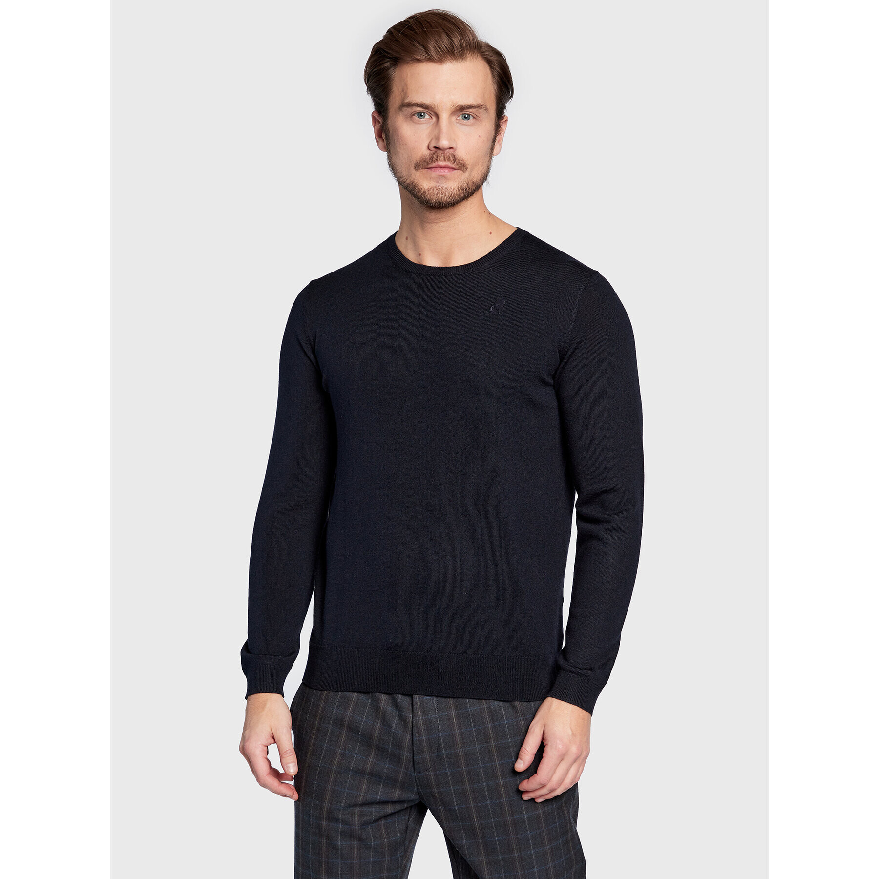 KARL LAGERFELD Пуловер 655000 524399 Тъмносин Regular Fit - Pepit.bg