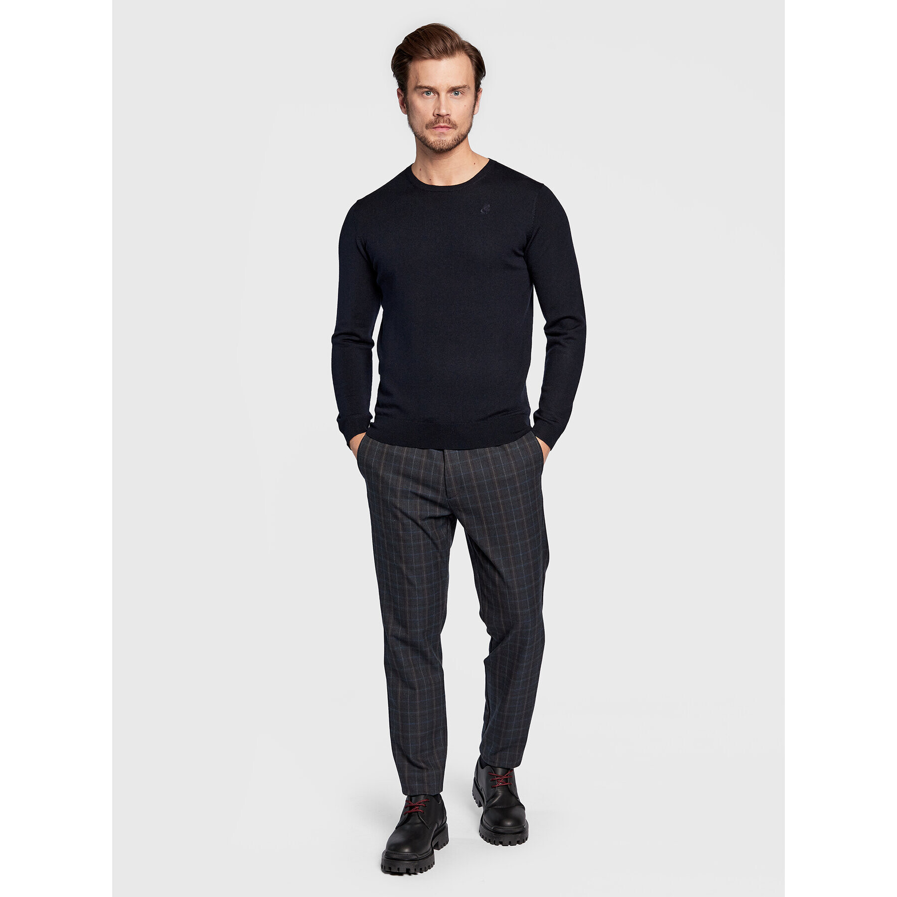 KARL LAGERFELD Пуловер 655000 524399 Тъмносин Regular Fit - Pepit.bg