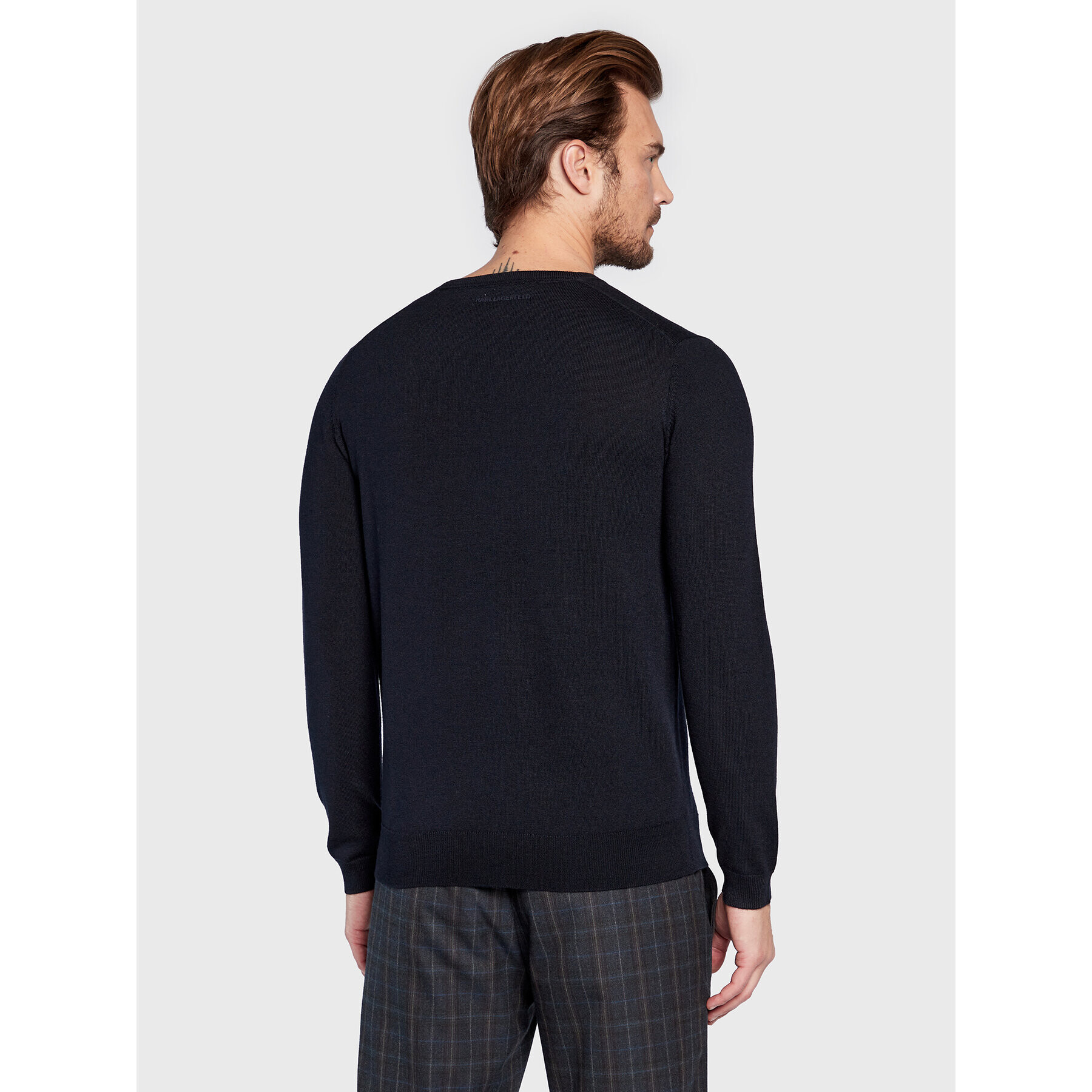 KARL LAGERFELD Пуловер 655000 524399 Тъмносин Regular Fit - Pepit.bg