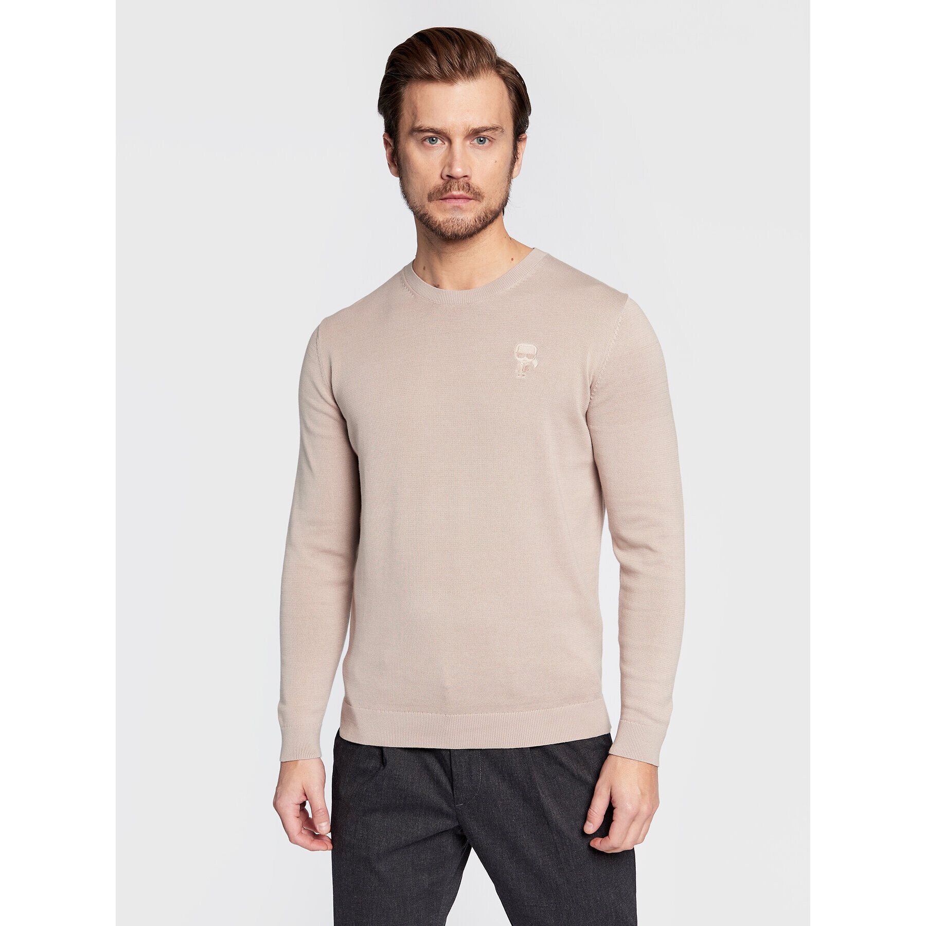 KARL LAGERFELD Пуловер 655029 524301 Бежов Regular Fit - Pepit.bg