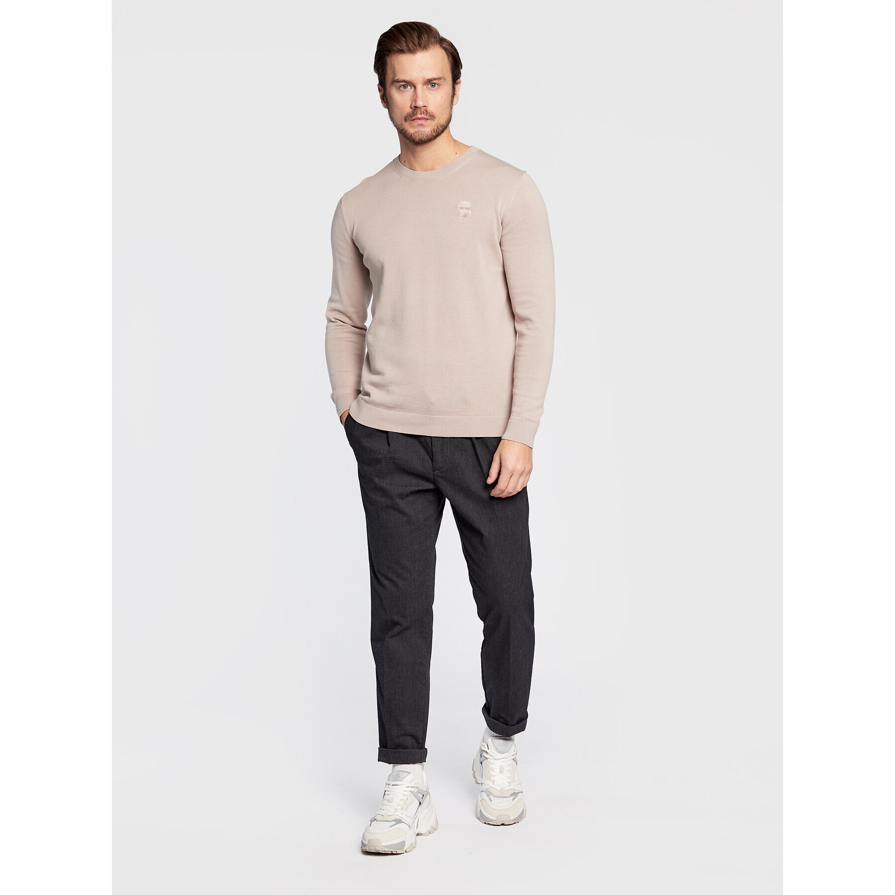 KARL LAGERFELD Пуловер 655029 524301 Бежов Regular Fit - Pepit.bg