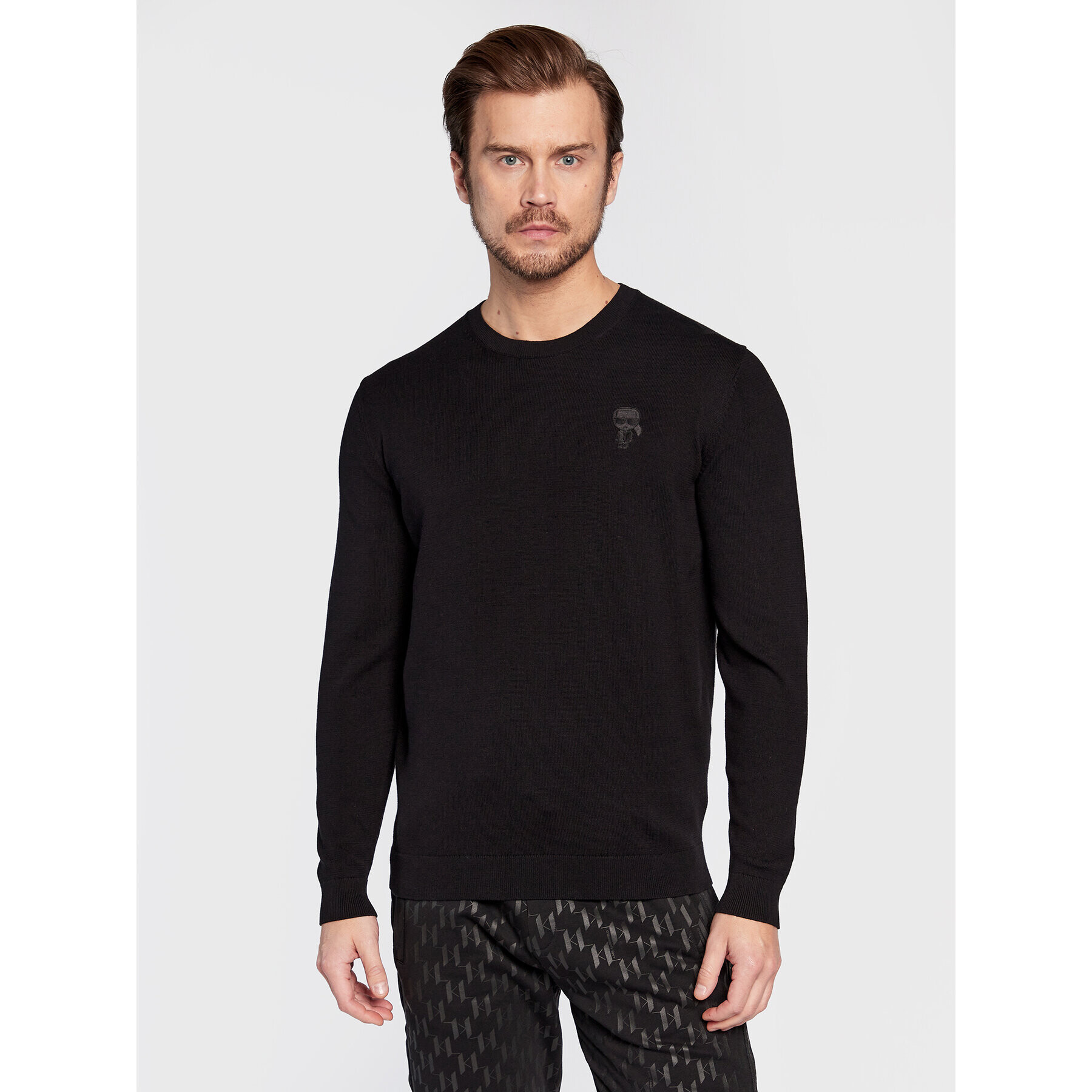 KARL LAGERFELD Пуловер 655029 524301 Черен Regular Fit - Pepit.bg
