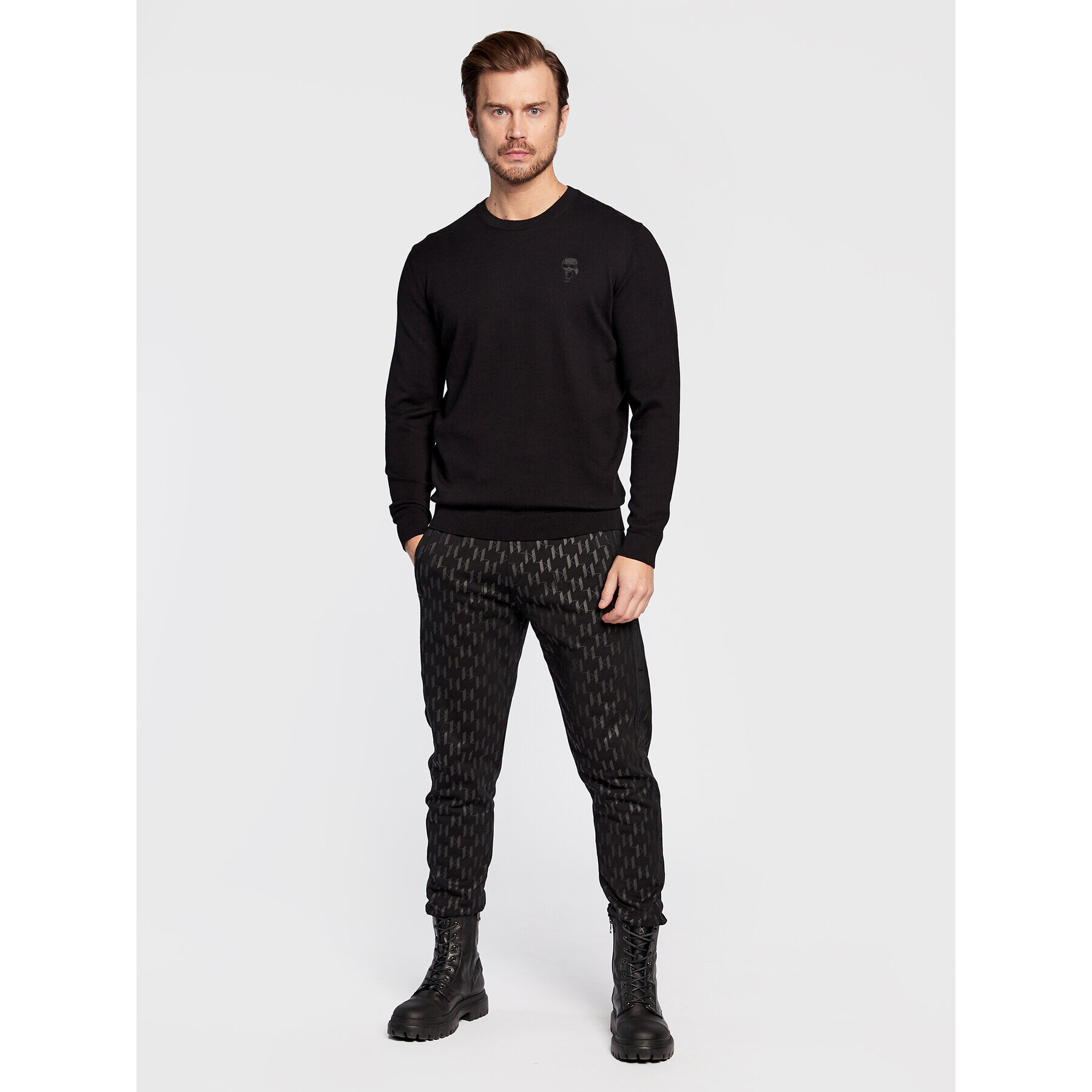 KARL LAGERFELD Пуловер 655029 524301 Черен Regular Fit - Pepit.bg