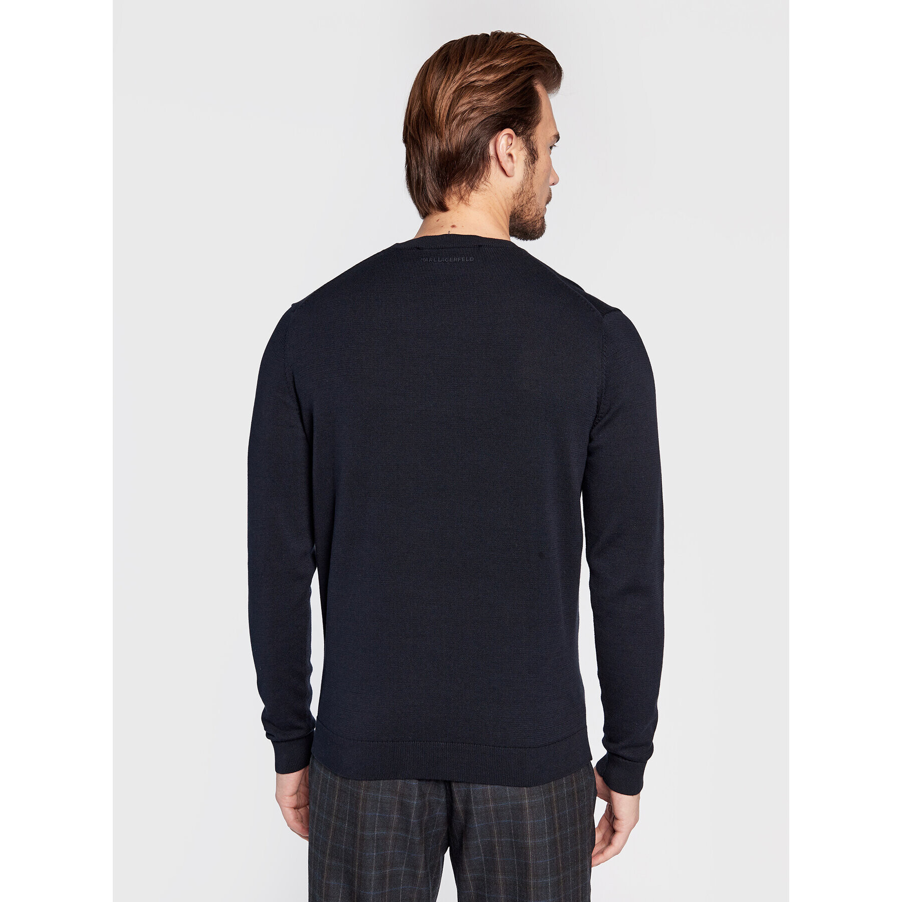 KARL LAGERFELD Пуловер 655029 524301 Тъмносин Regular Fit - Pepit.bg