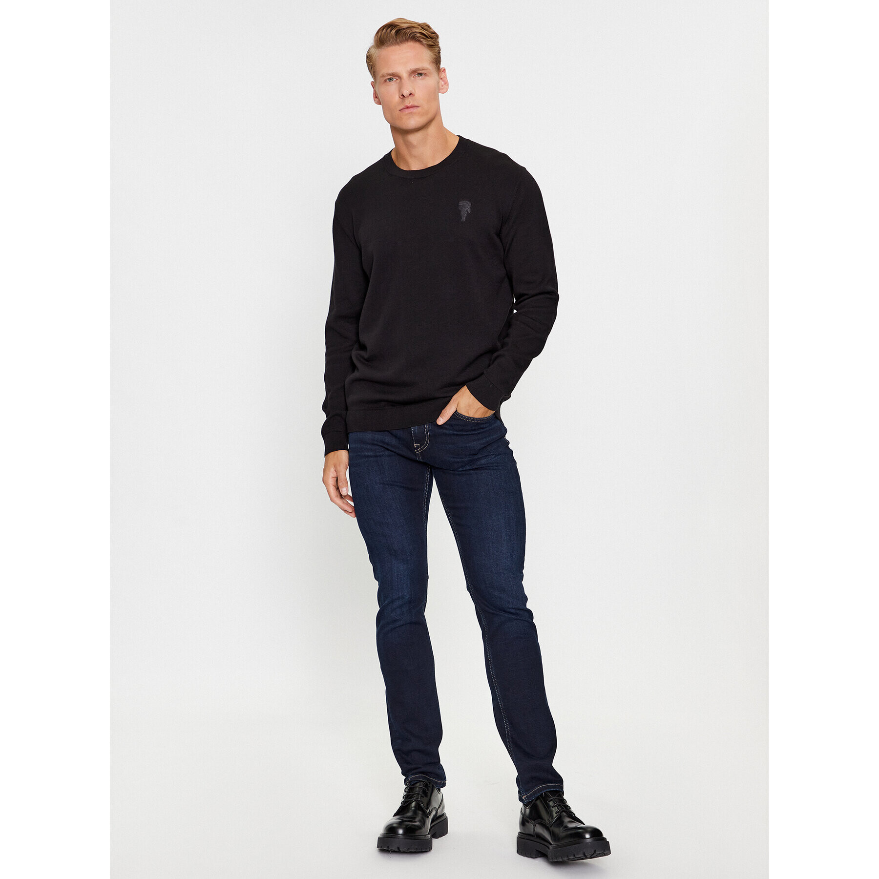 KARL LAGERFELD Пуловер 655029 534301 Черен Regular Fit - Pepit.bg