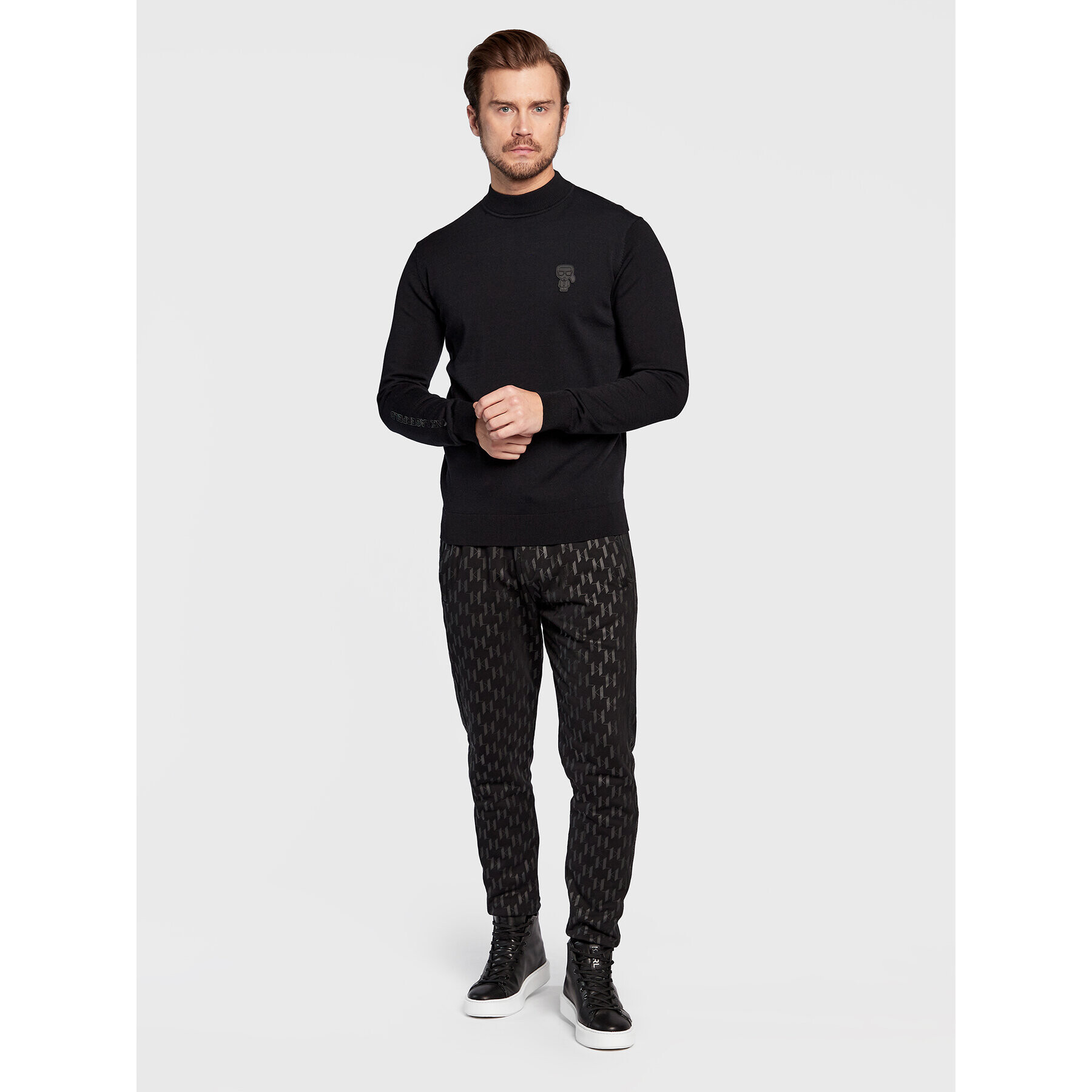 KARL LAGERFELD Пуловер 655031 524304 Черен Slim Fit - Pepit.bg
