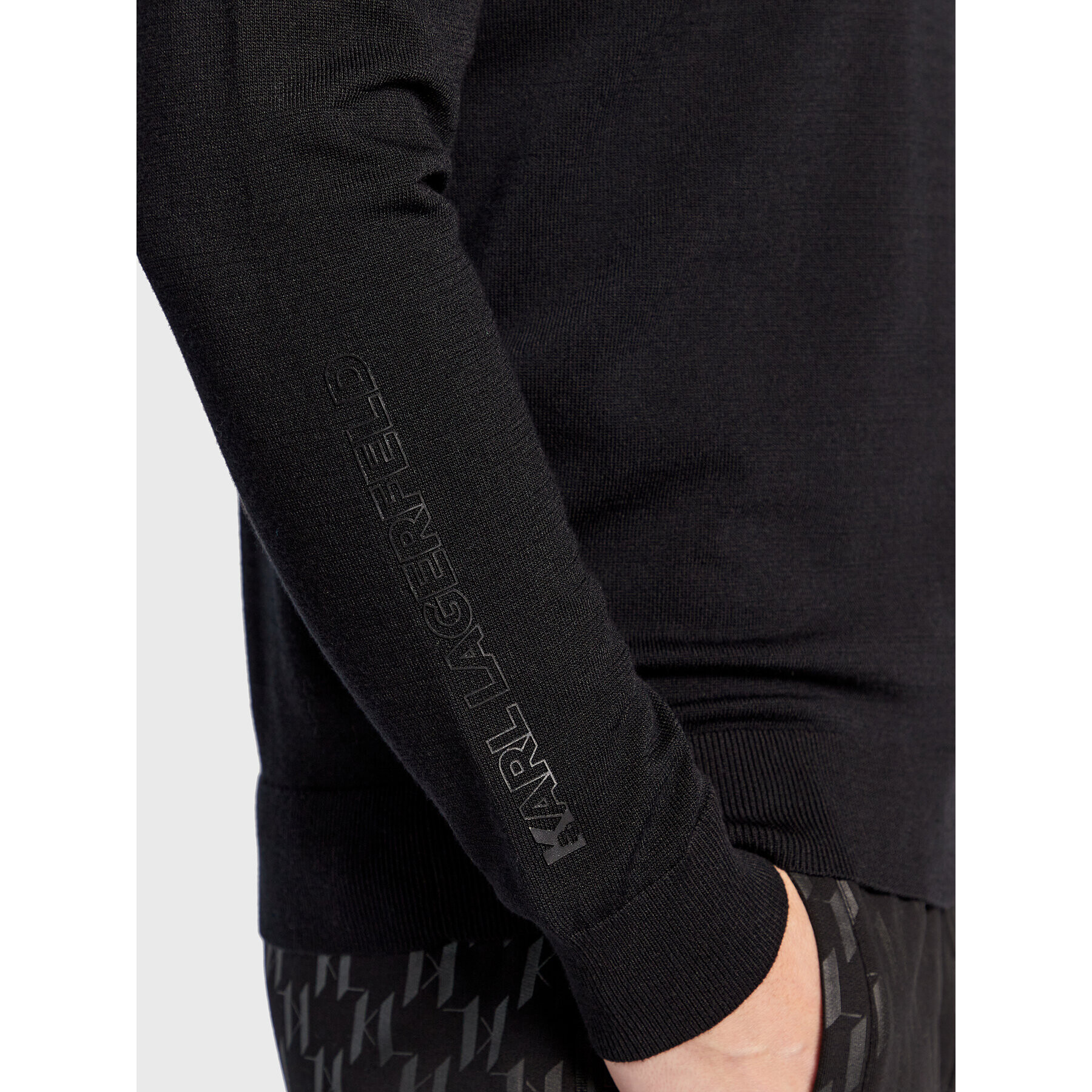 KARL LAGERFELD Пуловер 655031 524304 Черен Slim Fit - Pepit.bg