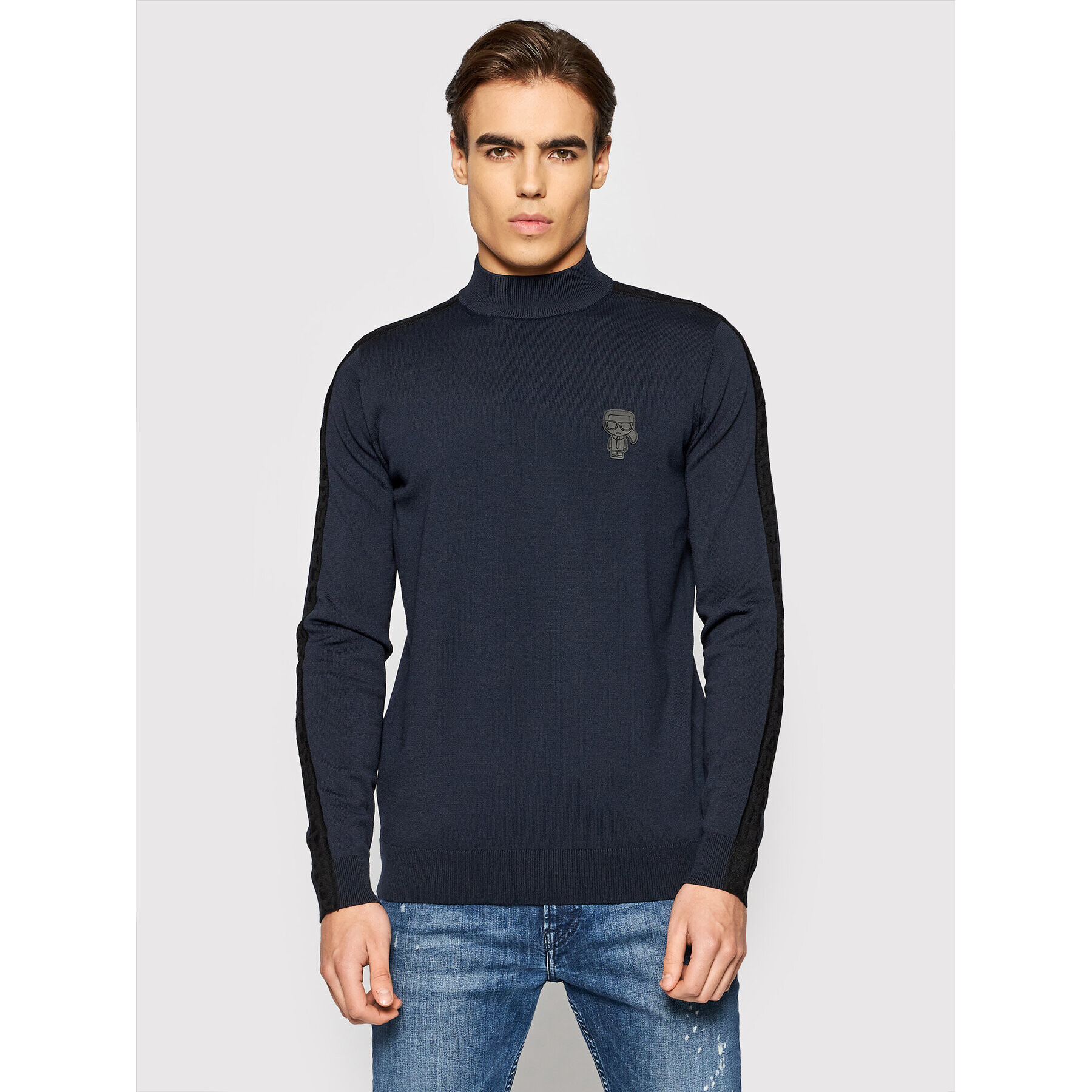 KARL LAGERFELD Пуловер 655038 512304 Тъмносин Regular Fit - Pepit.bg