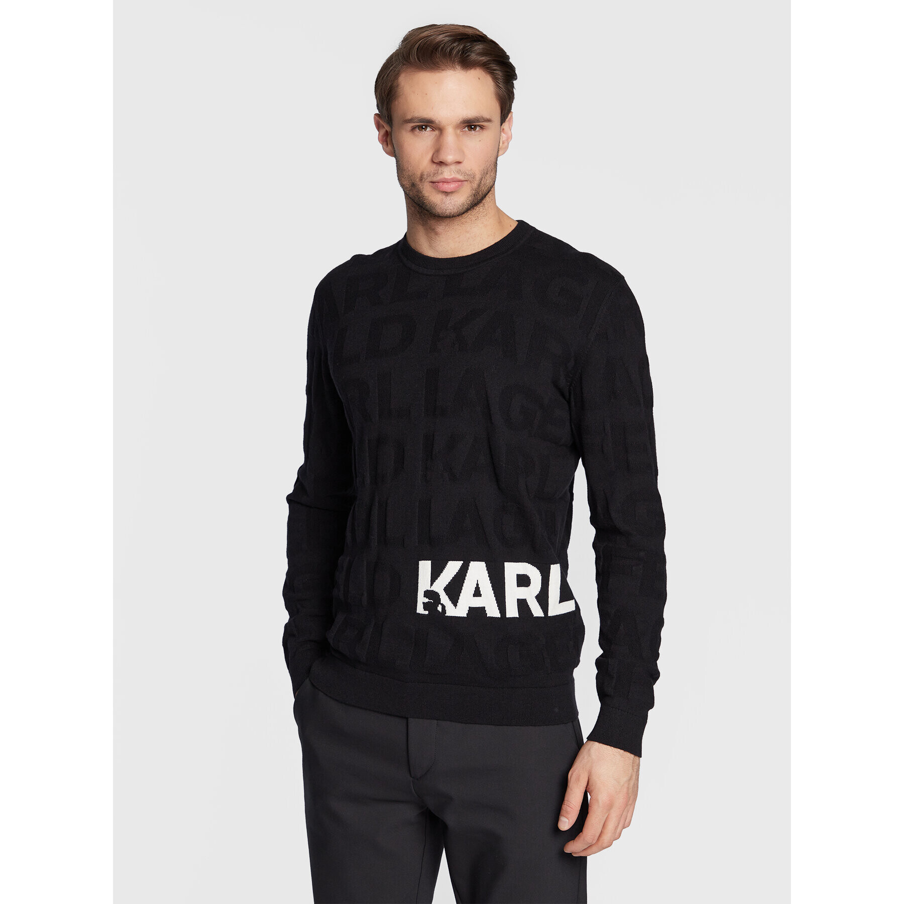 KARL LAGERFELD Пуловер 655038 524305 Черен Regular Fit - Pepit.bg