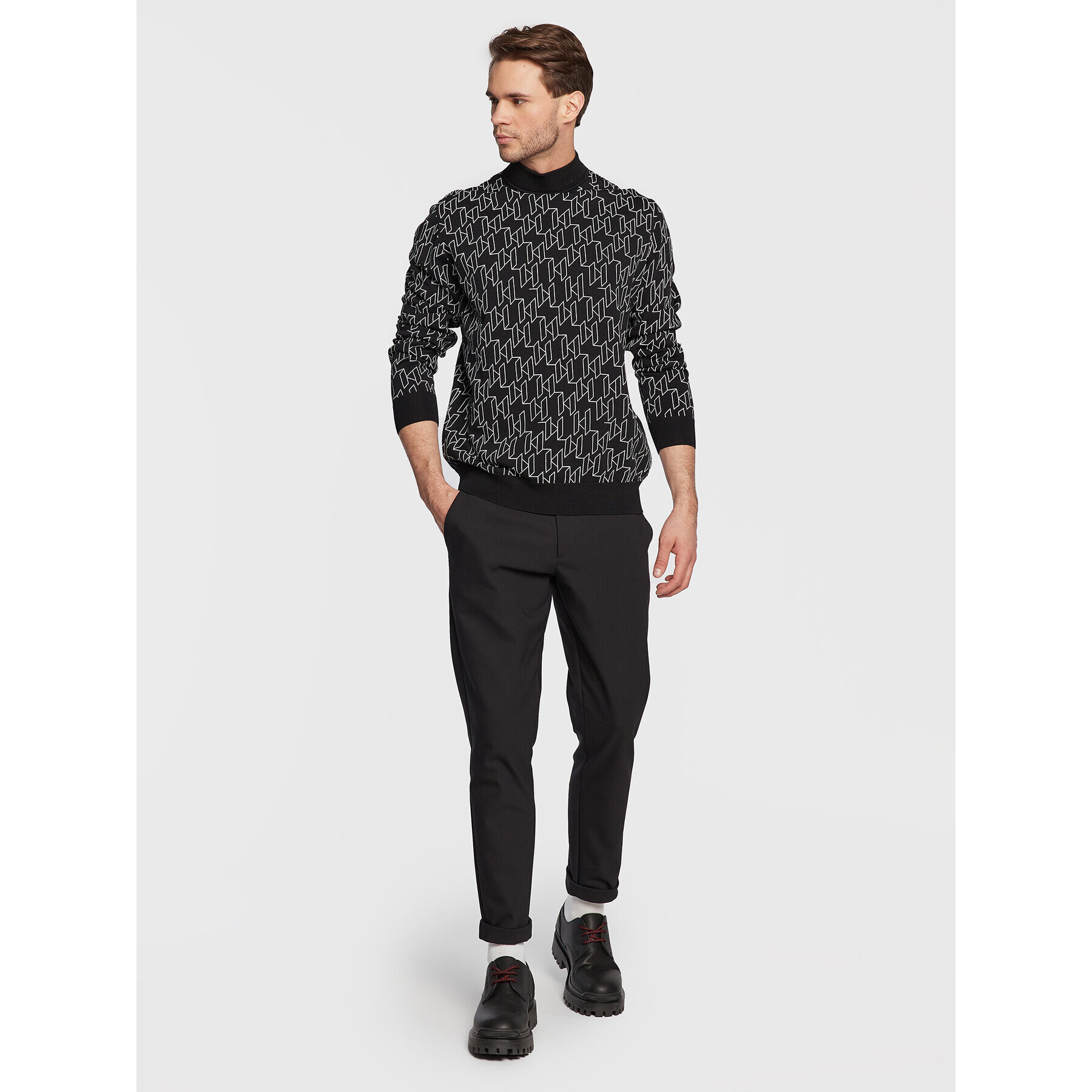 KARL LAGERFELD Пуловер Knit 655011 524304 Черен Regular Fit - Pepit.bg