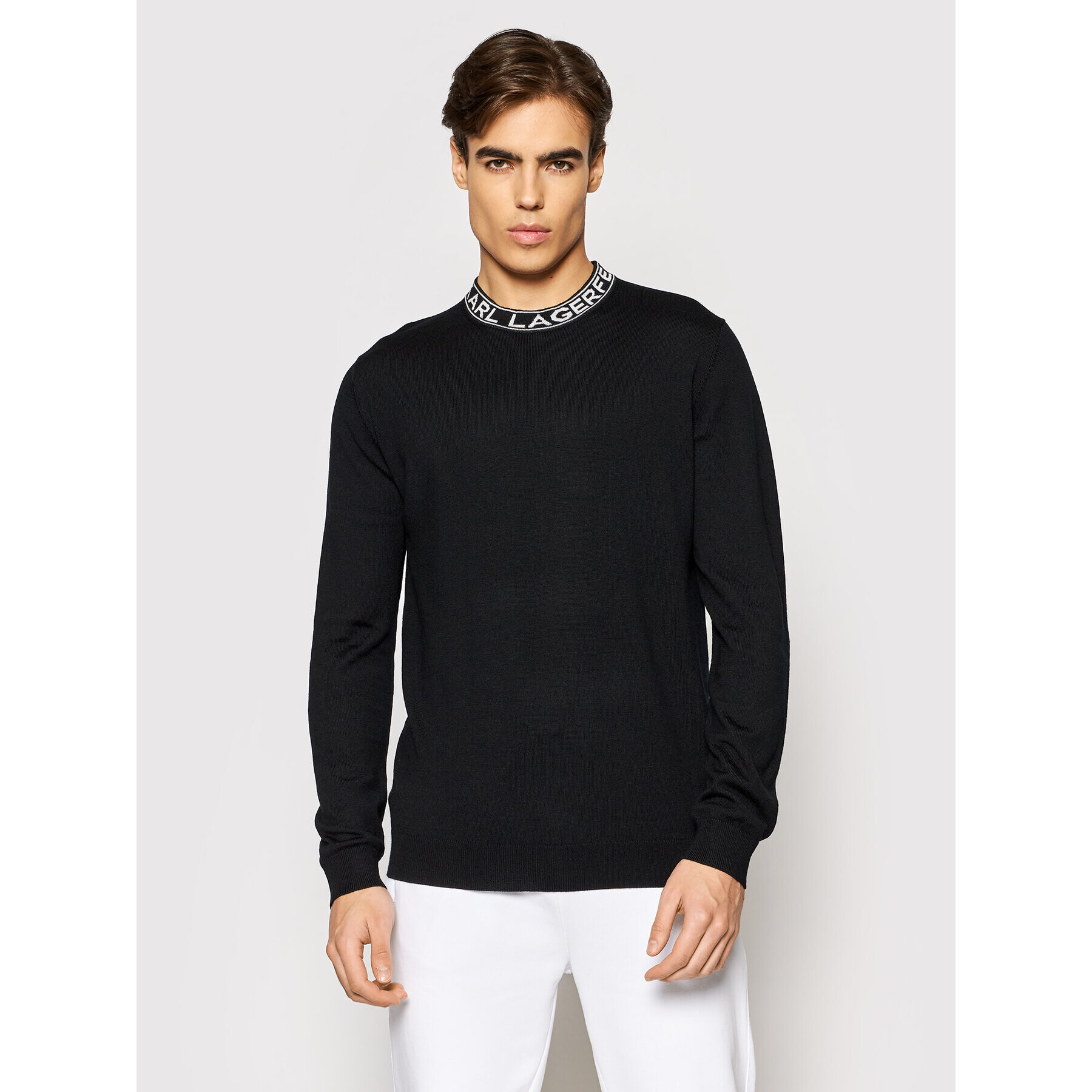 KARL LAGERFELD Пуловер Knit 655022 512399 Черен Regular Fit - Pepit.bg