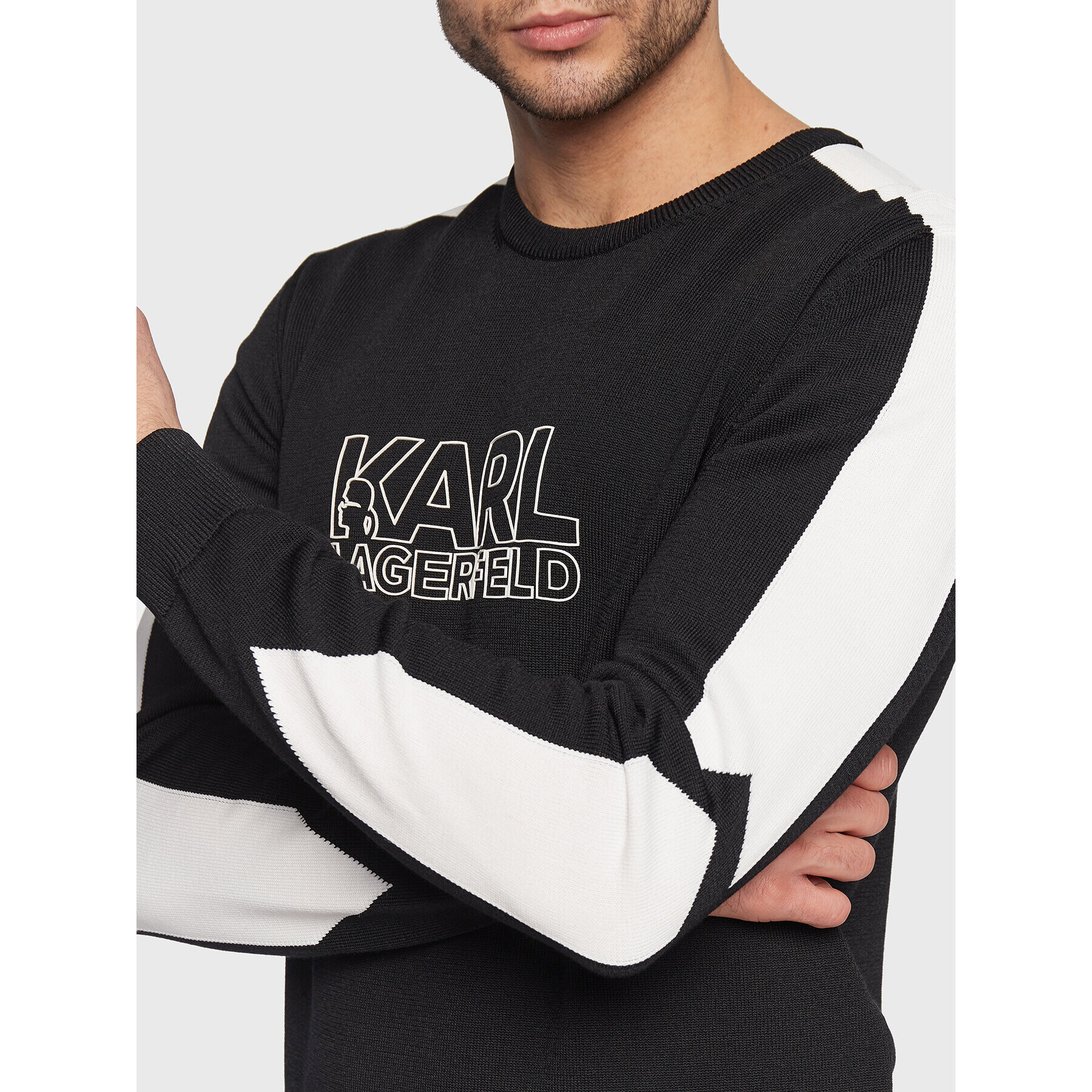KARL LAGERFELD Пуловер Knit 655036 524313 Черен Regular Fit - Pepit.bg