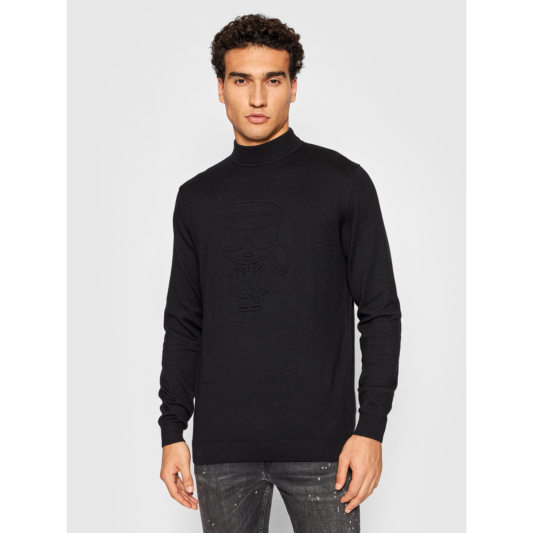 KARL LAGERFELD Пуловер Knit 655040 512305 Черен Regular Fit - Pepit.bg