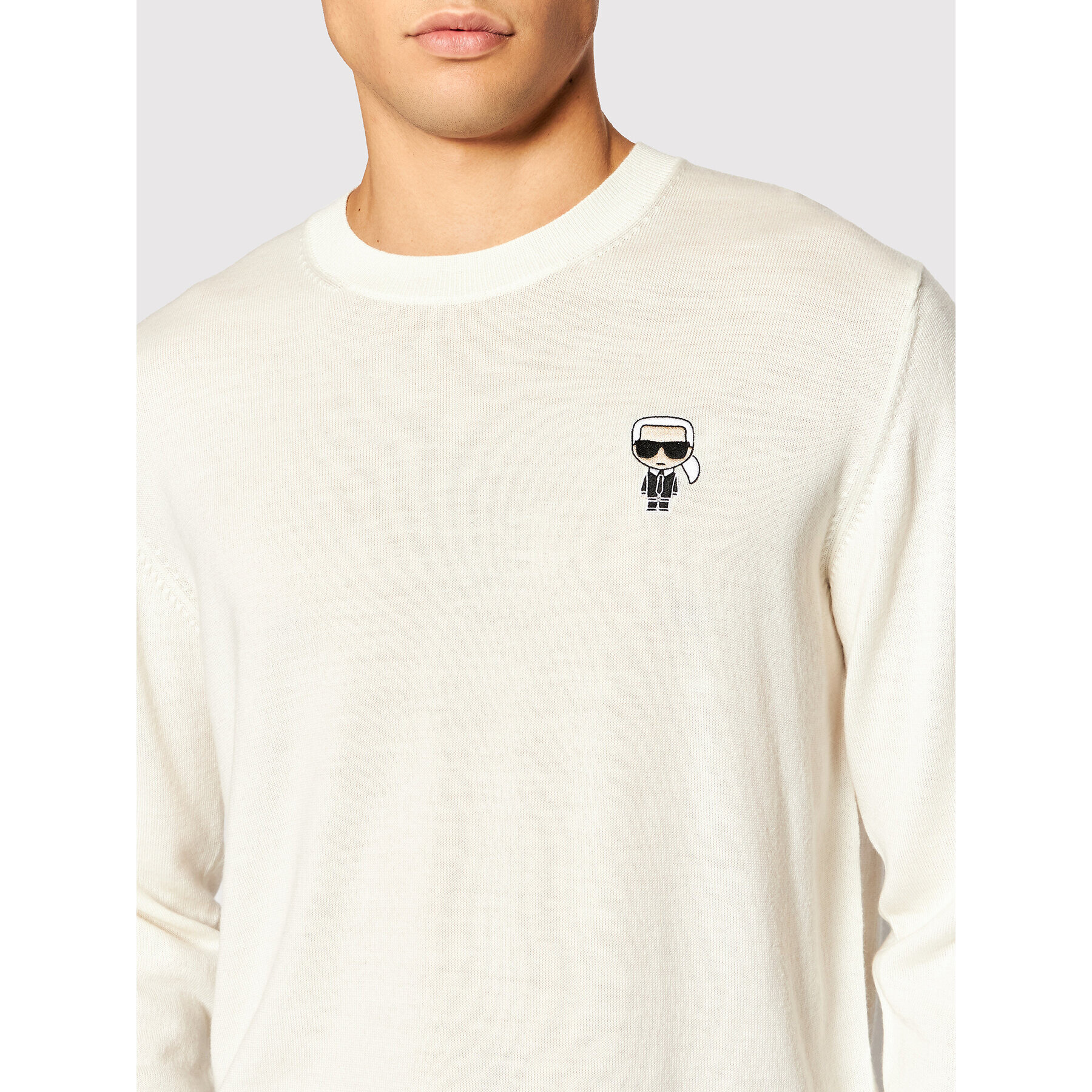 KARL LAGERFELD Пуловер Knit Crewneck 655013 512399 Бежов Regular Fit - Pepit.bg