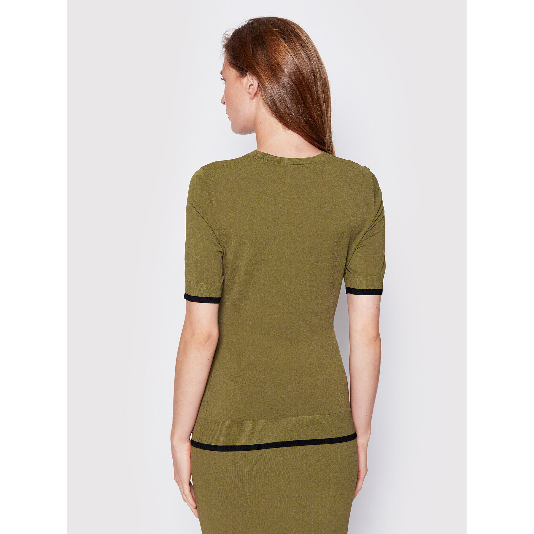 KARL LAGERFELD Пуловер Logo 221W2005 Зелен Slim Fit - Pepit.bg