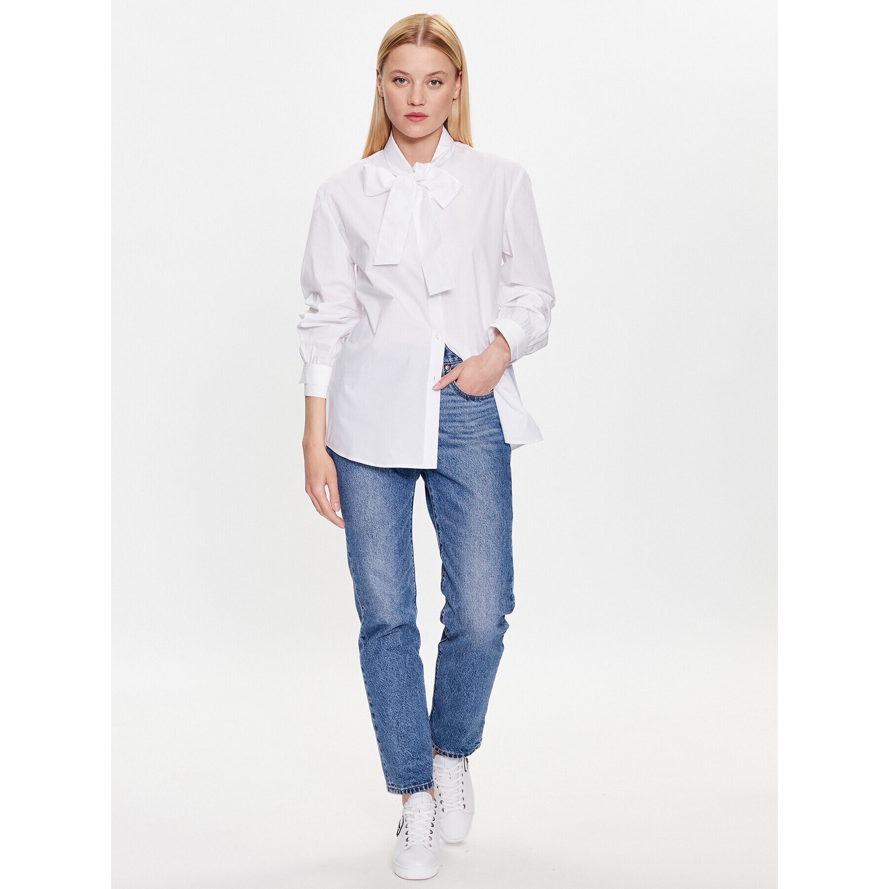 KARL LAGERFELD Риза 225W1606 Бял Regular Fit - Pepit.bg