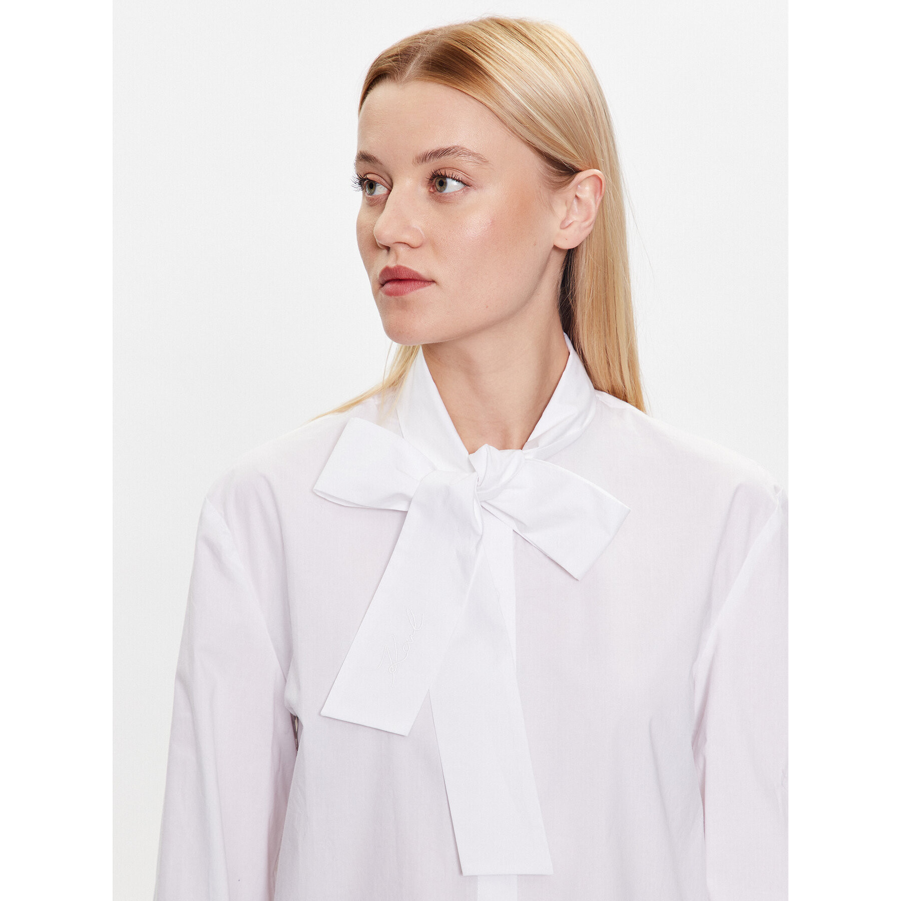 KARL LAGERFELD Риза 225W1606 Бял Regular Fit - Pepit.bg