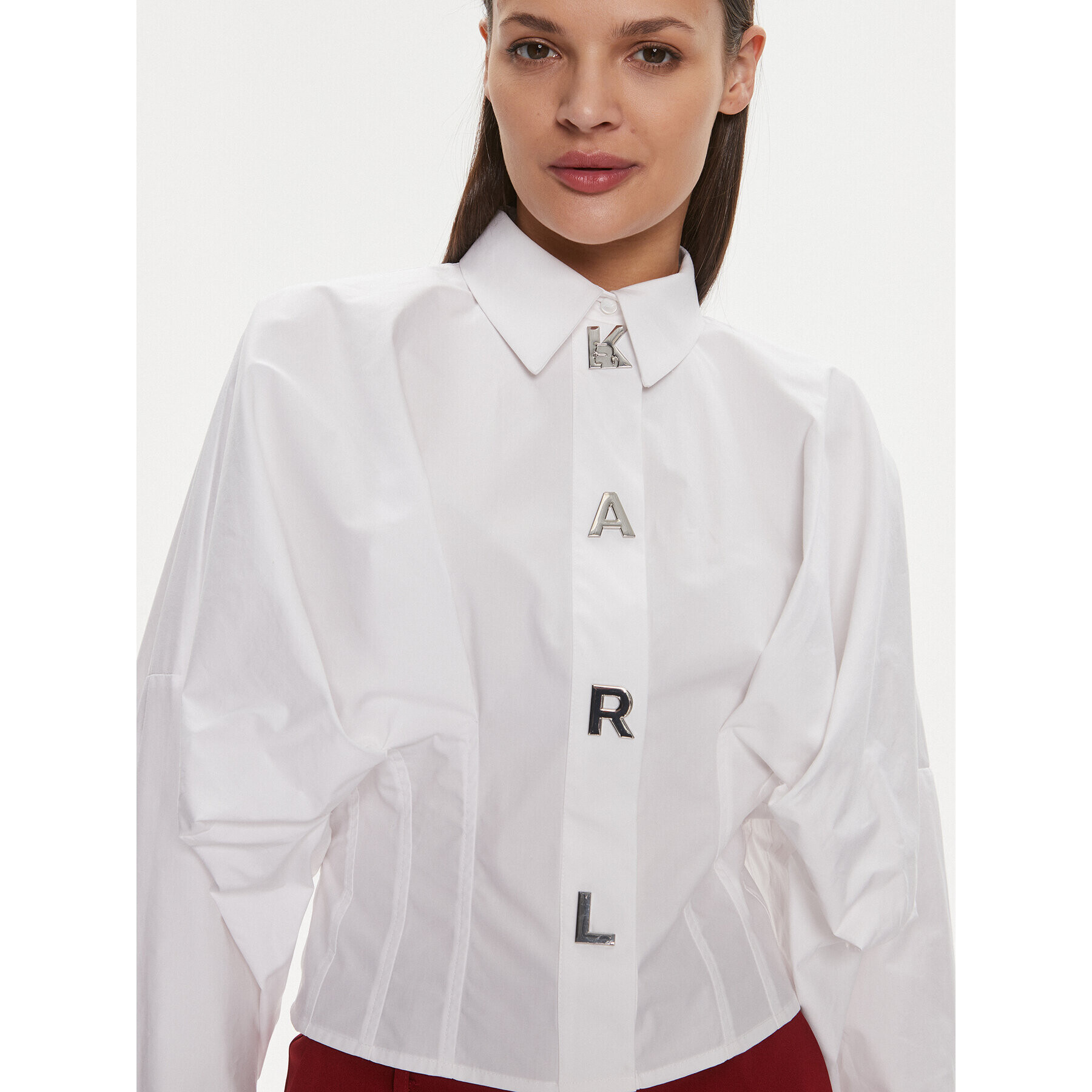 KARL LAGERFELD Риза 240W1602 Бял Regular Fit - Pepit.bg